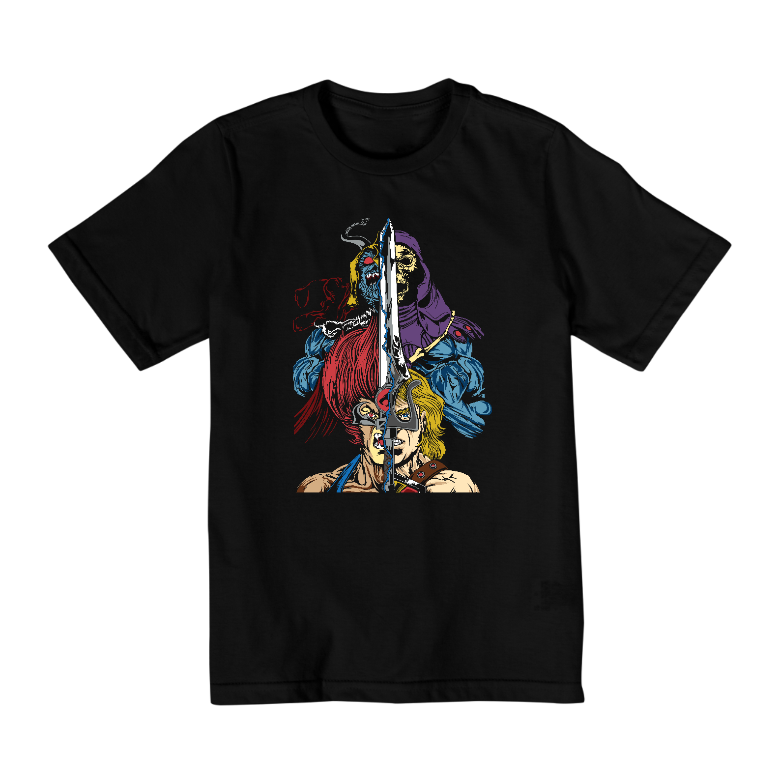 Camiseta Infantil (2 a 8) Thundercats e He-Man