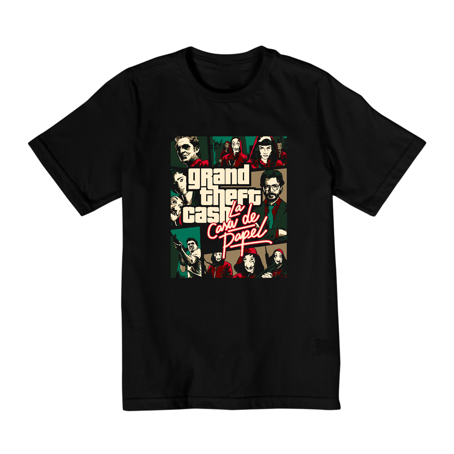 Camiseta Infantil (2 a 8) La Casa de Papel GTA