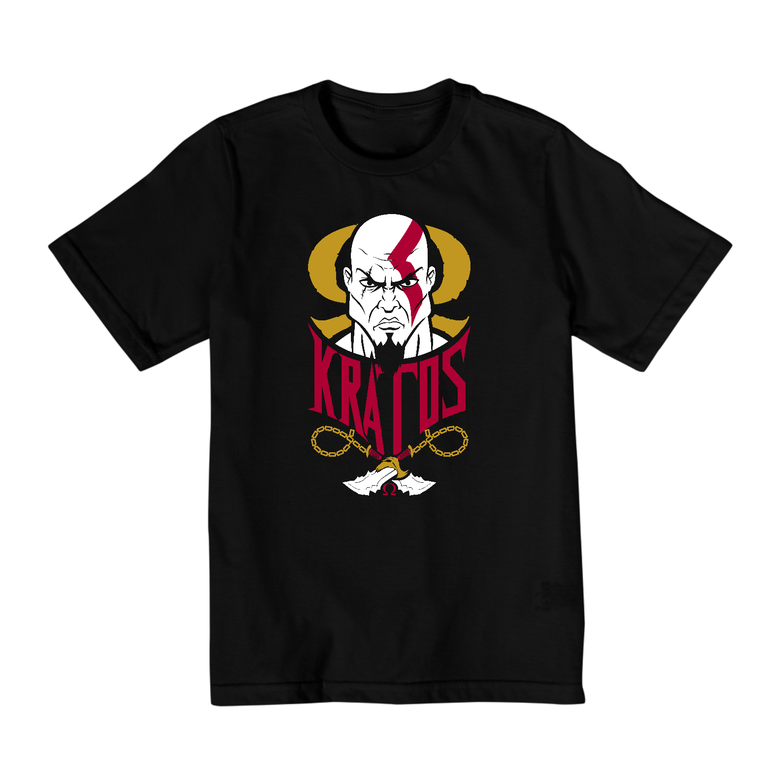 Camiseta Infantil (10 a 14) God of War kratos Face