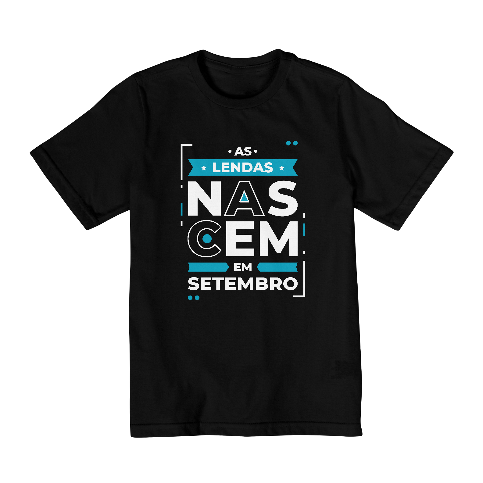 Camiseta Infantil (2 a 8) Lendas Nascem em Setembro Modernas
