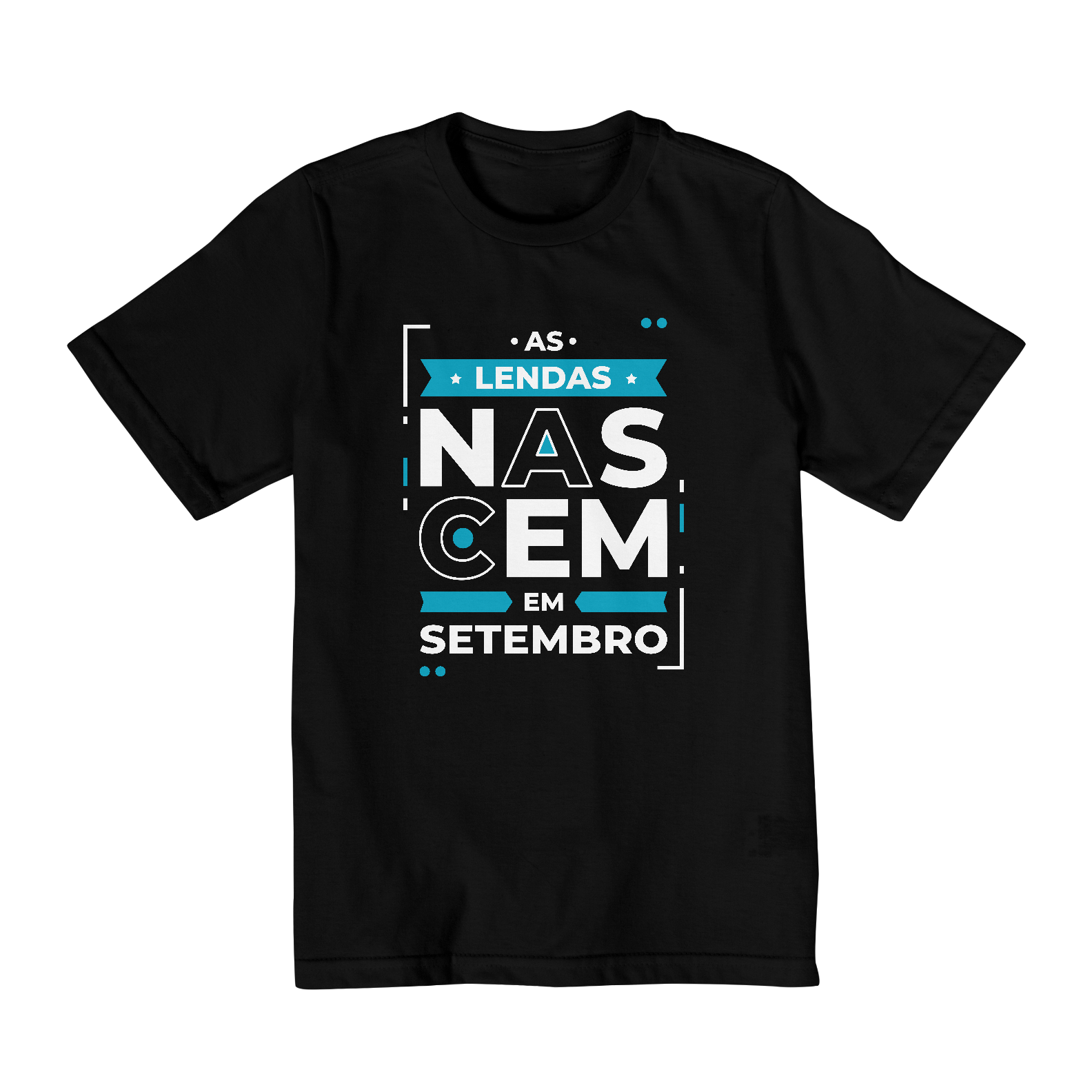Camiseta Infantil (10 a 14) Lendas Nascem em Setembro Modernas