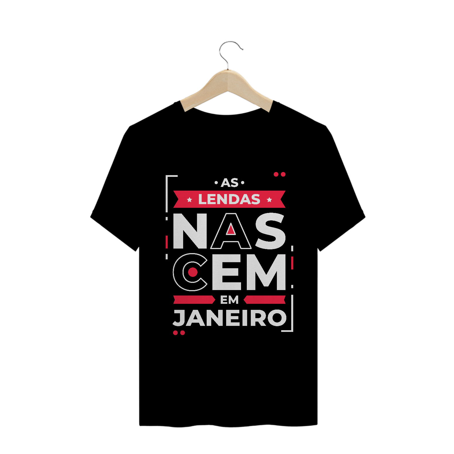 Camiseta Lendas Nascem em Janeiro Modernas
