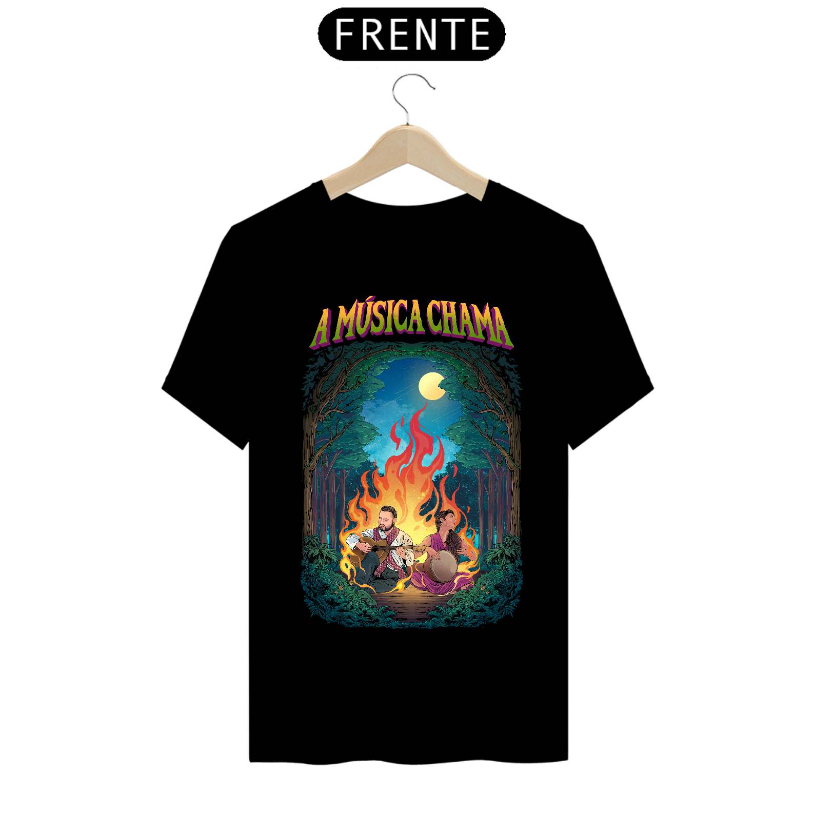 Nome do produto  Camiseta A MÚSICA CHAMA - Masculina