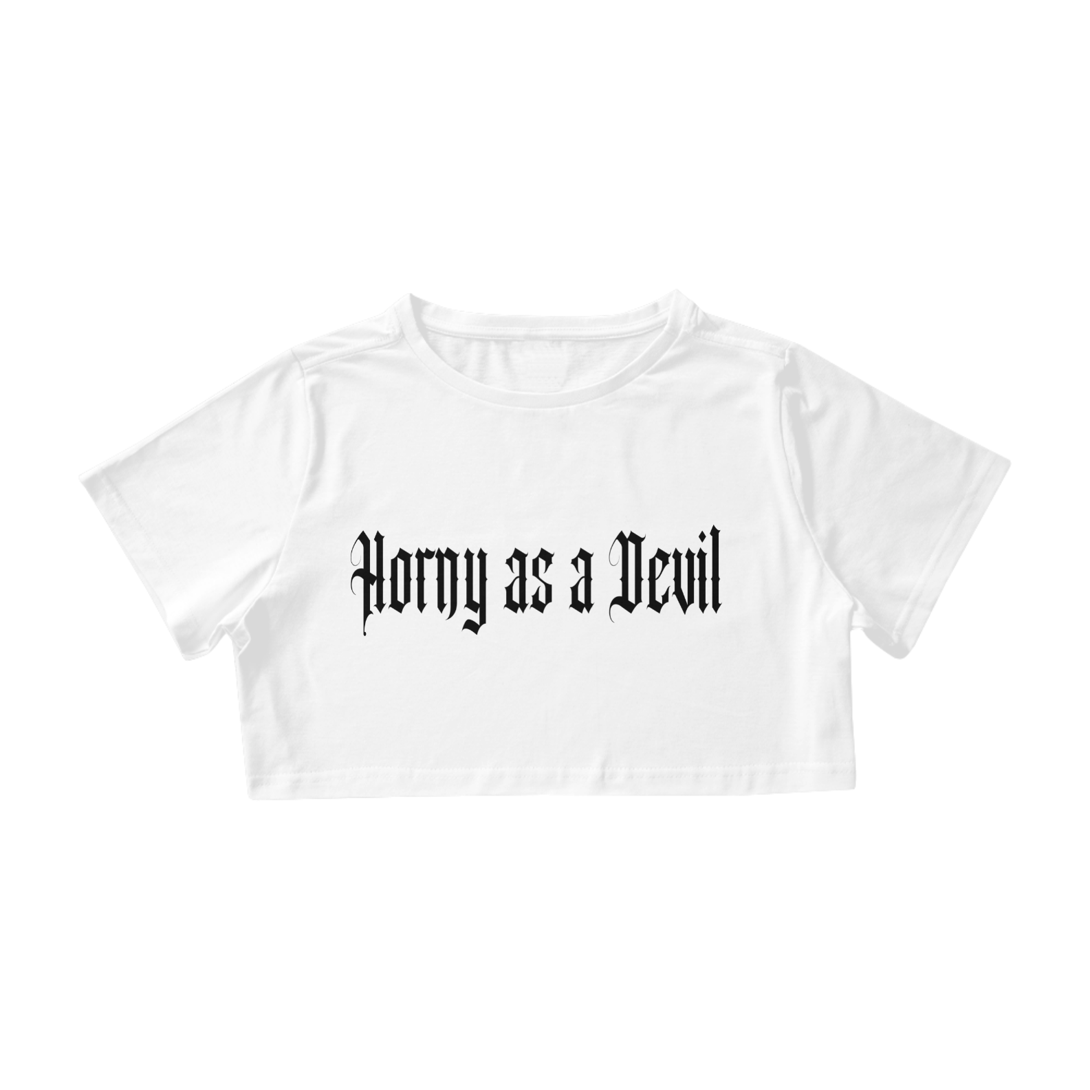 Horny as a Devil Cropped branca