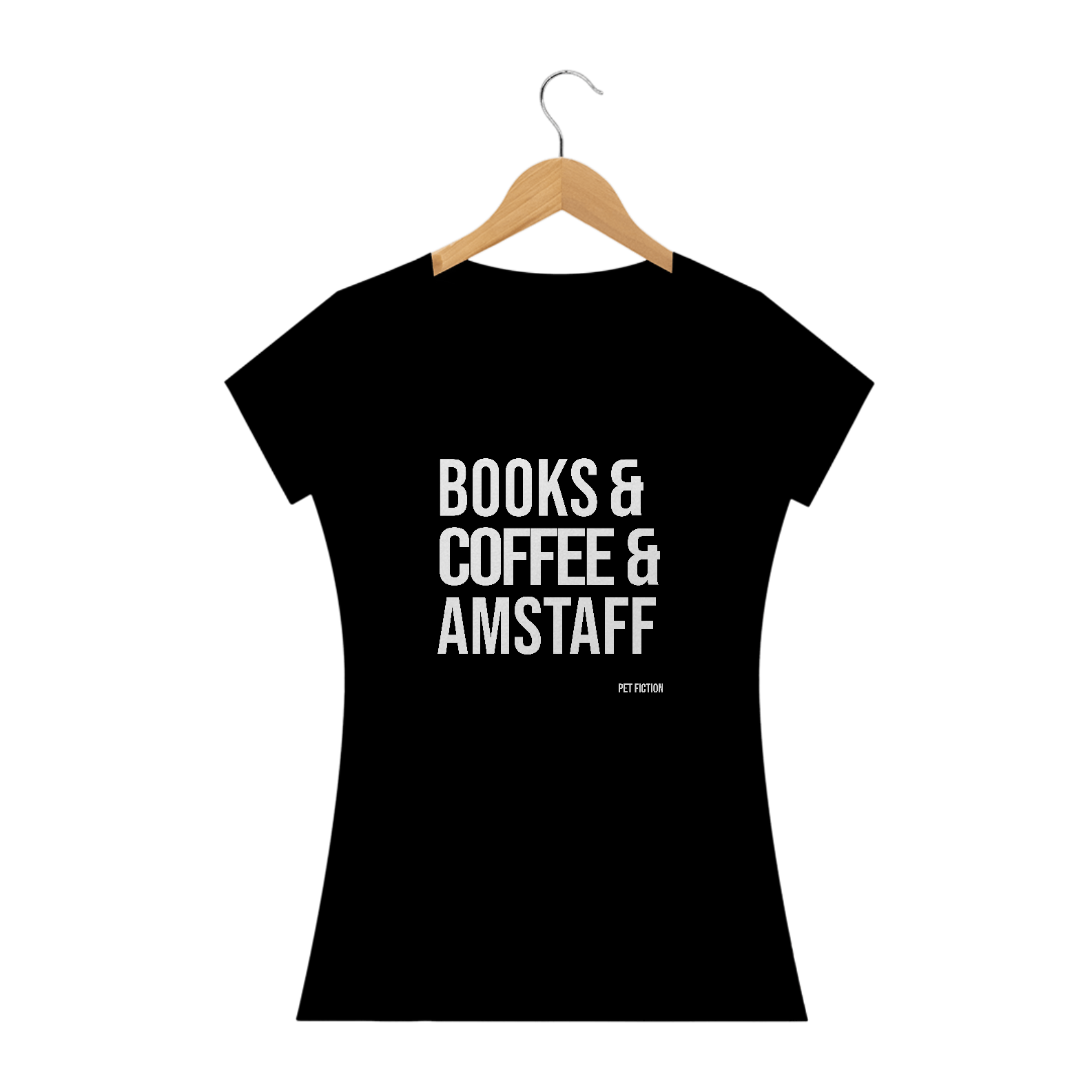 BOOKS COFFEE AMSTAFF MALHA AVELUDADA - BABY LOOK