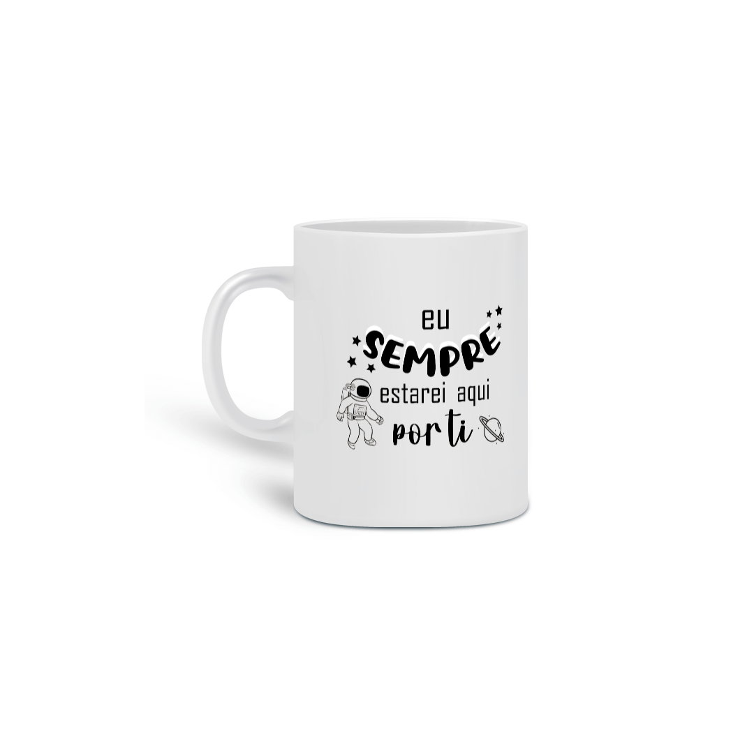 Caneca O ASTEROIDE personalizada em lettering