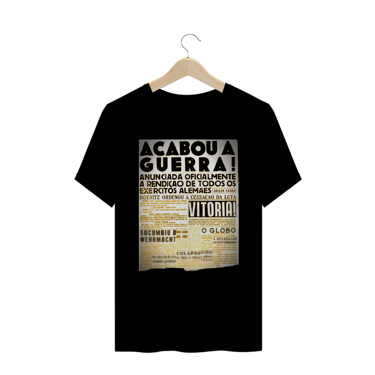 Camiseta Acabou a Guerra - Linha Poster