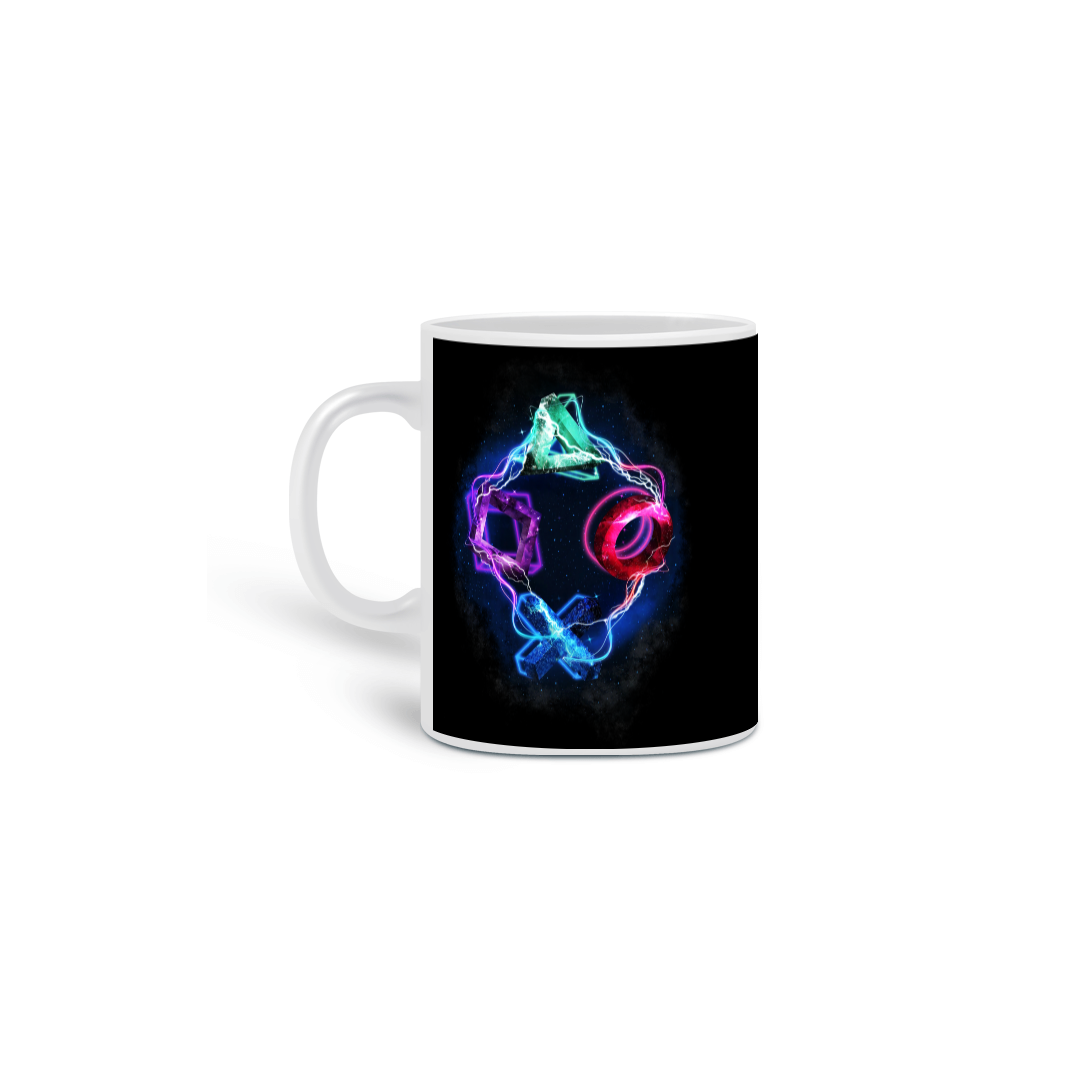 Nome do produto: Caneca Playstation Preta