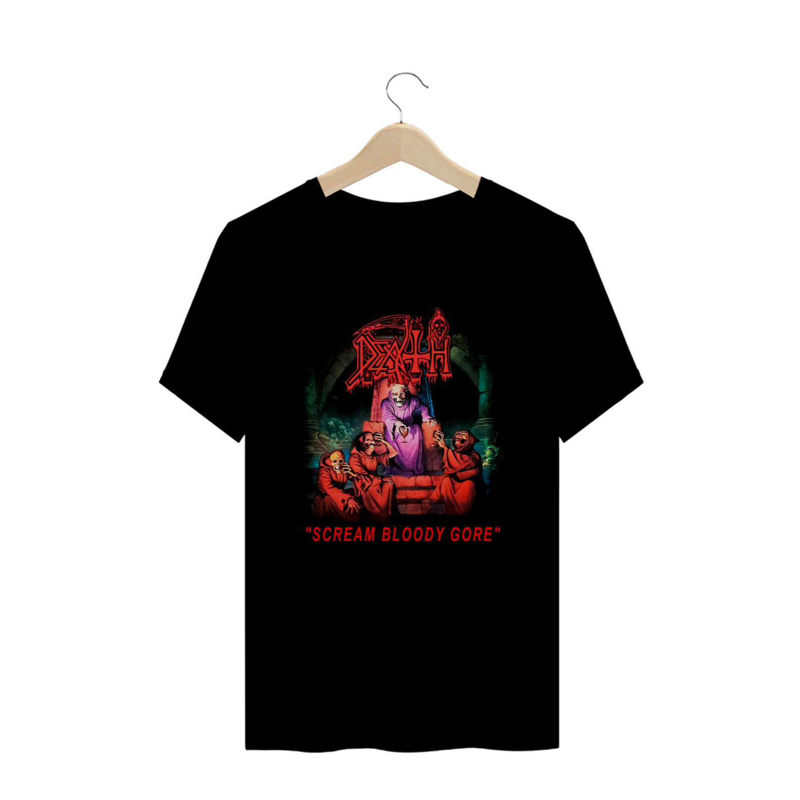 Camiseta Death Scream Bloody Gore #plusize