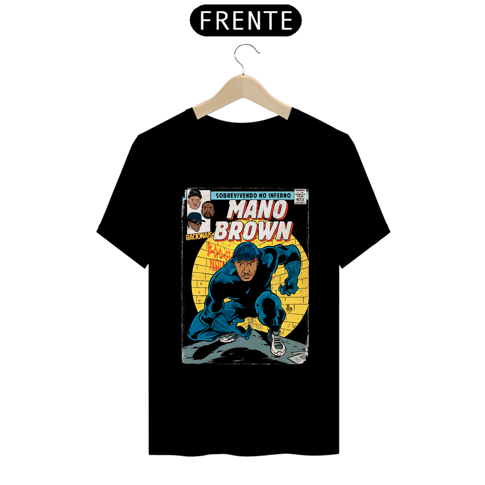 Nome do produto  Camiseta Quadrinhos MCs -Mano Brown