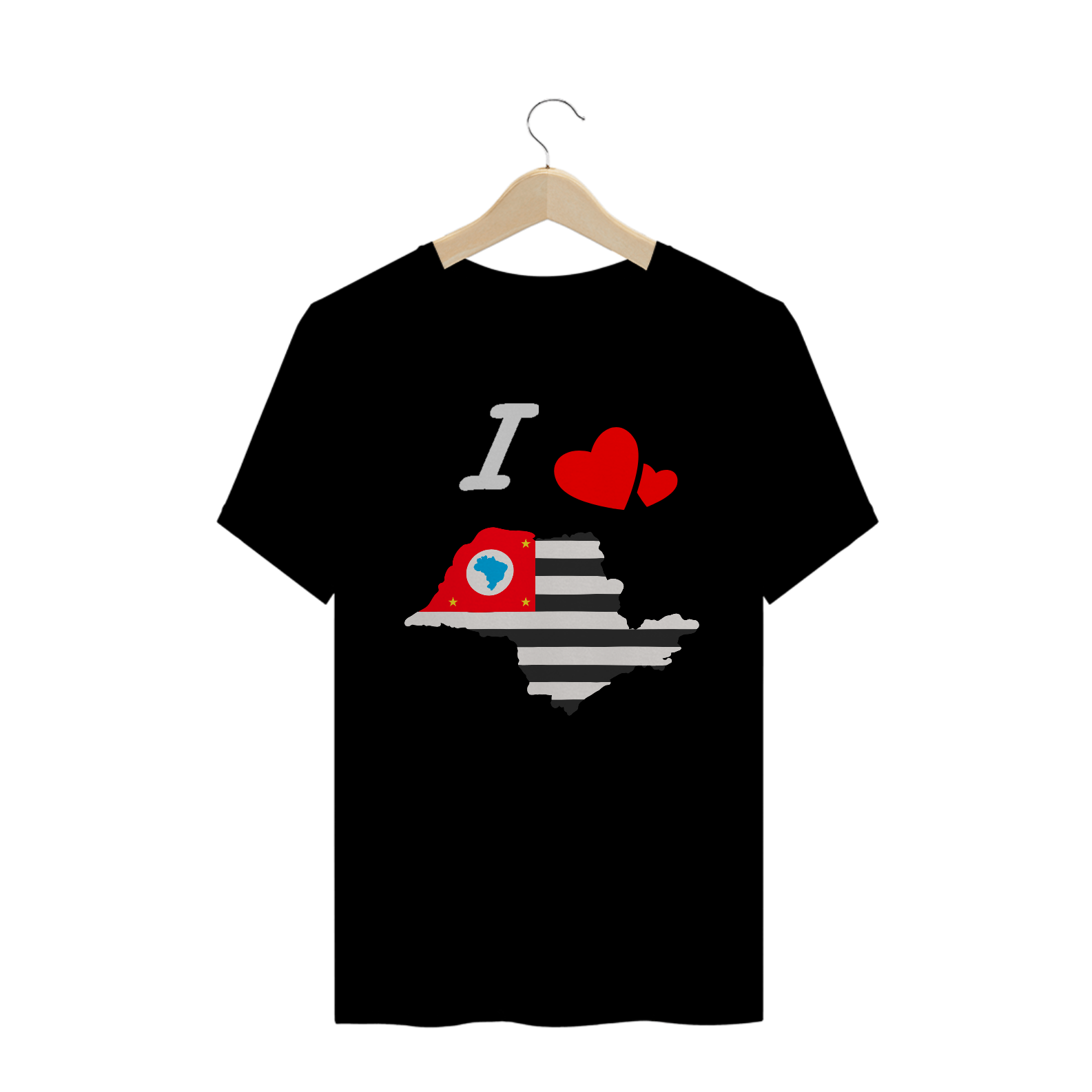 Camiseta I Love São Paulo Preta