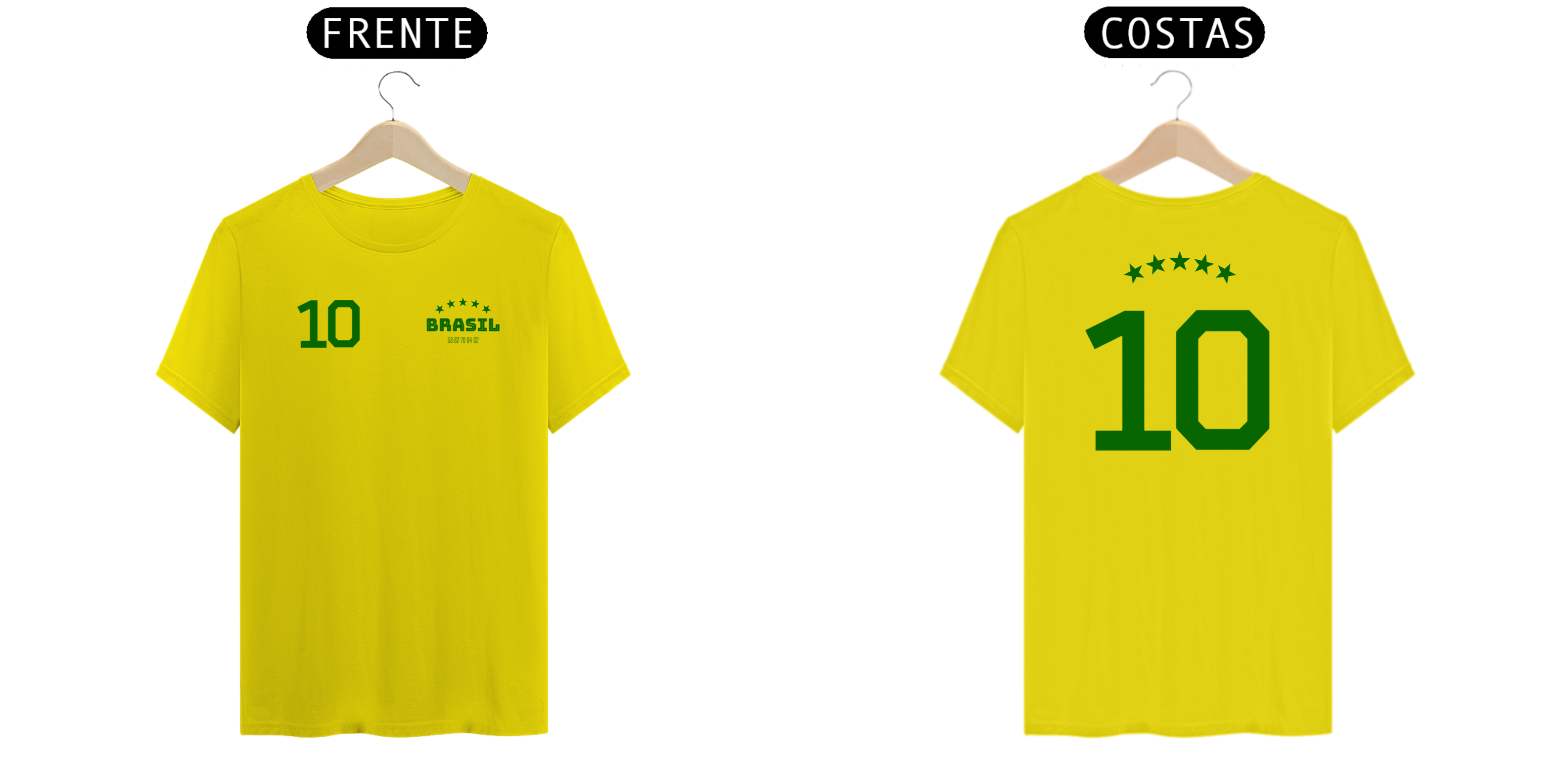 Camisa 10 Brasil Frente/Costas - #BRAFV1YE