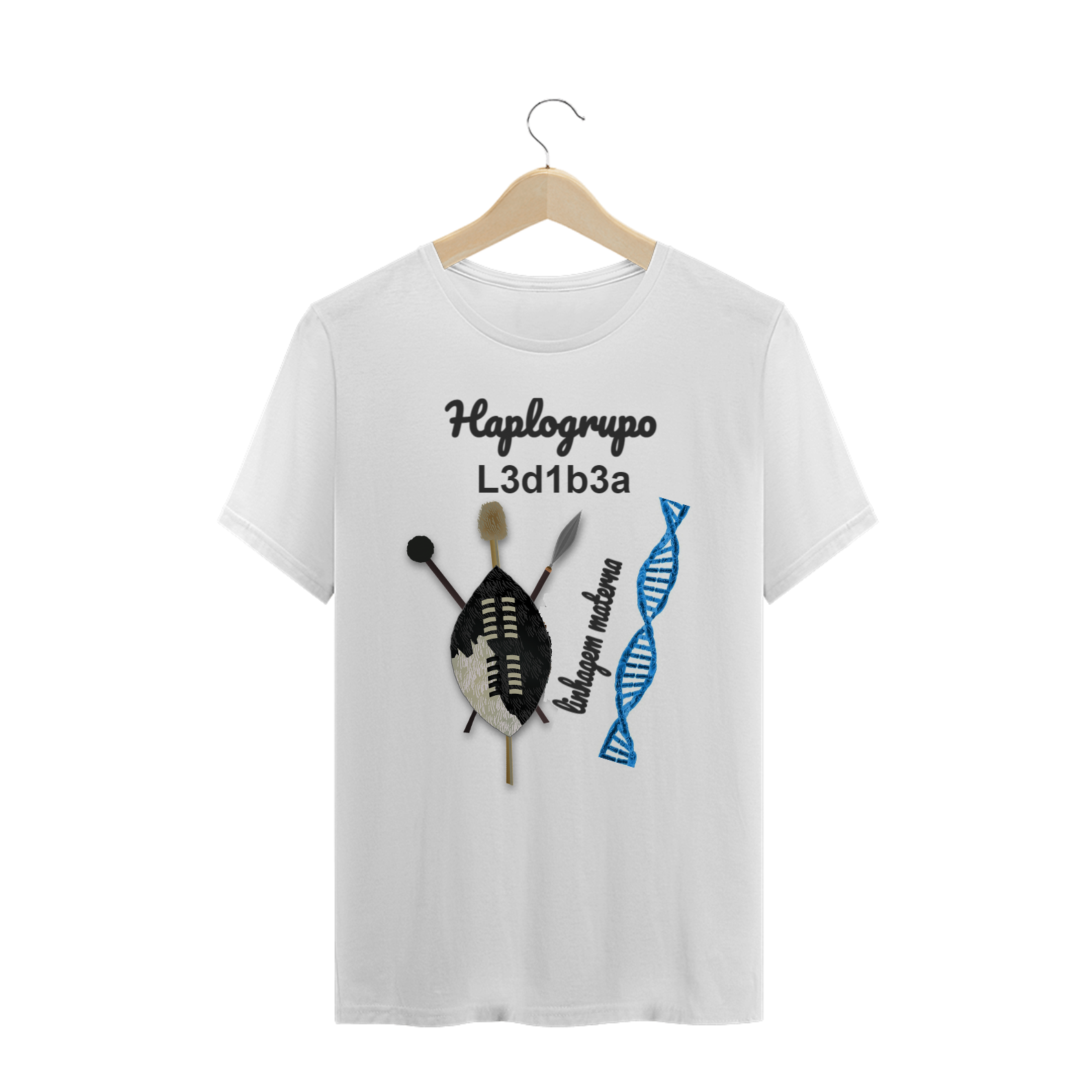Nome do produto  Camiseta Haplogrupo L3d1b3a (mtdna)