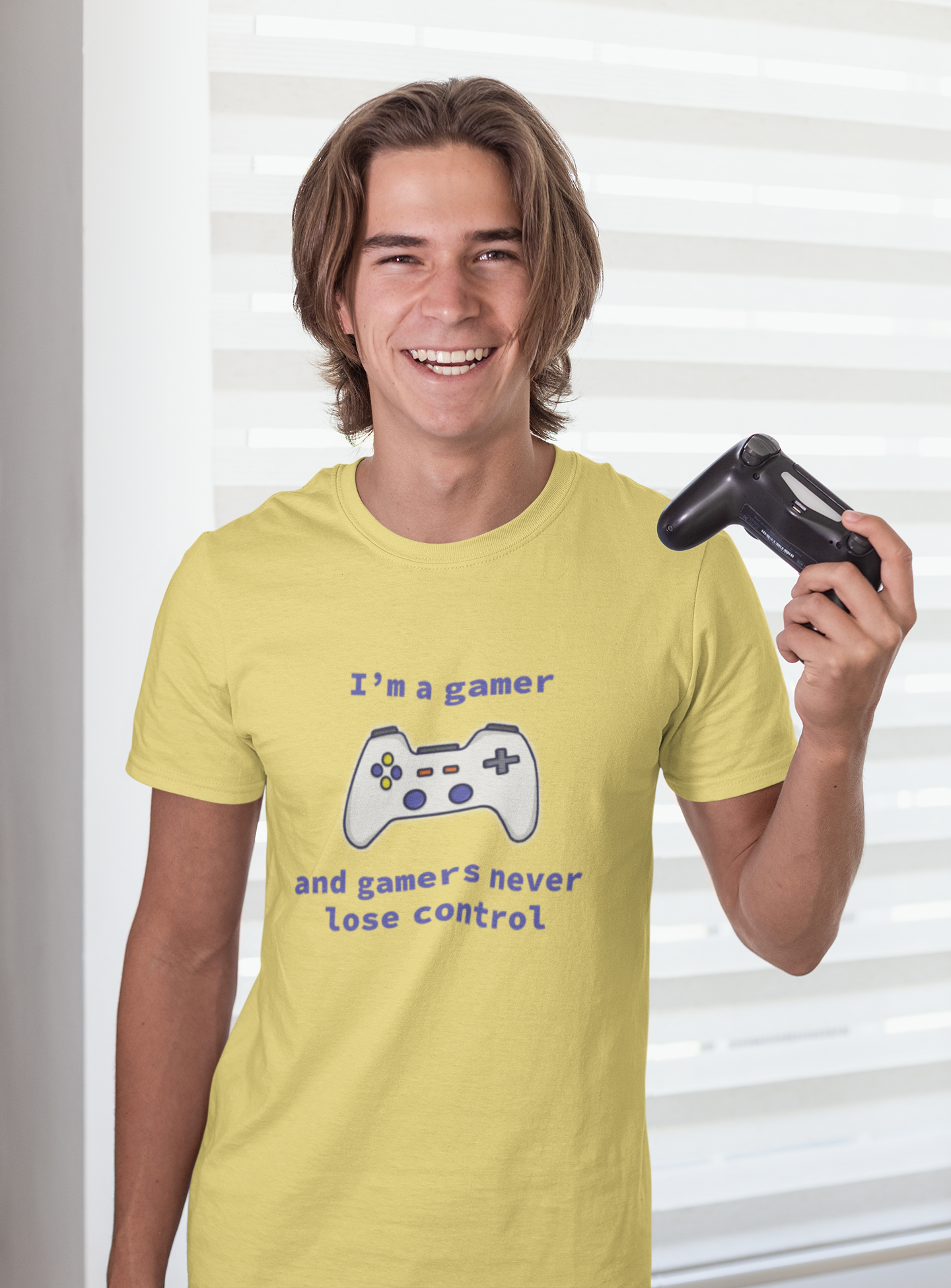 Camisa Estonada Gamers Never Lose Control (Cores)