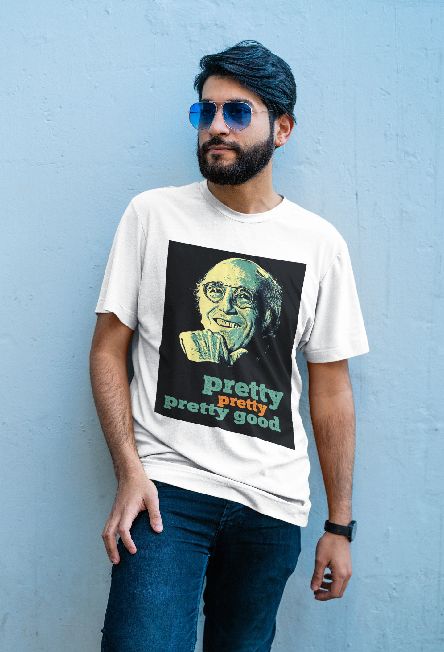 Camisa Branca Larry David Pretty Good