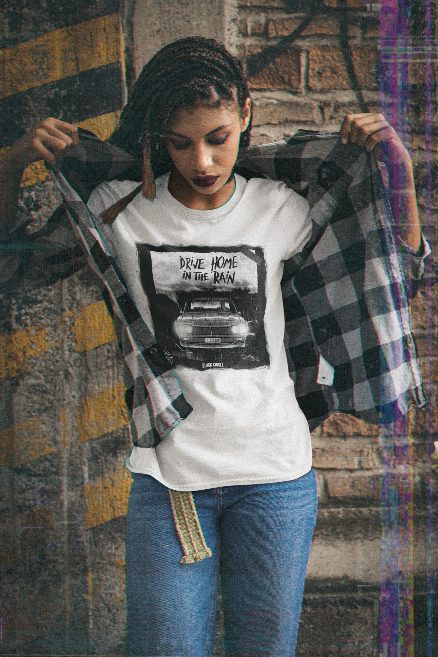 Baby Long Branca Black Circle Drive Home In The Rain