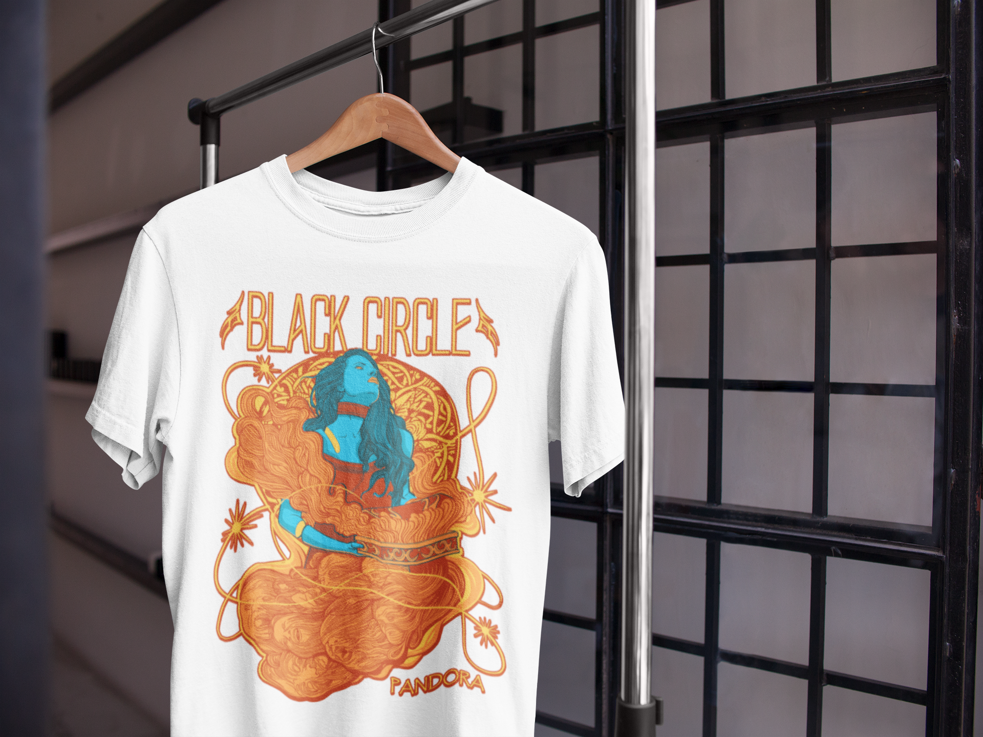 Camisa Branca Black Circle Pandora