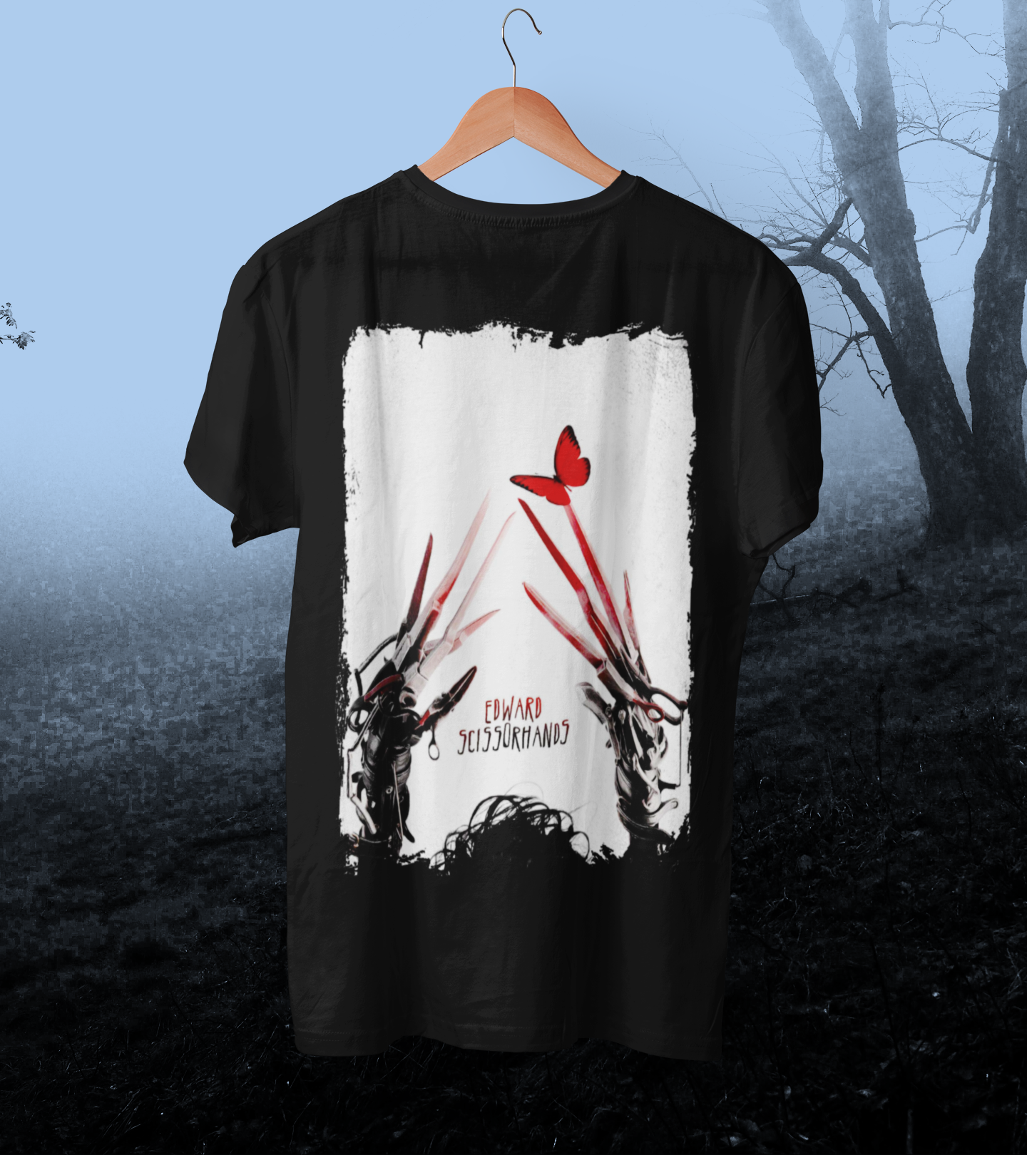 Camisa Preta Edward Mãos de Tesoura