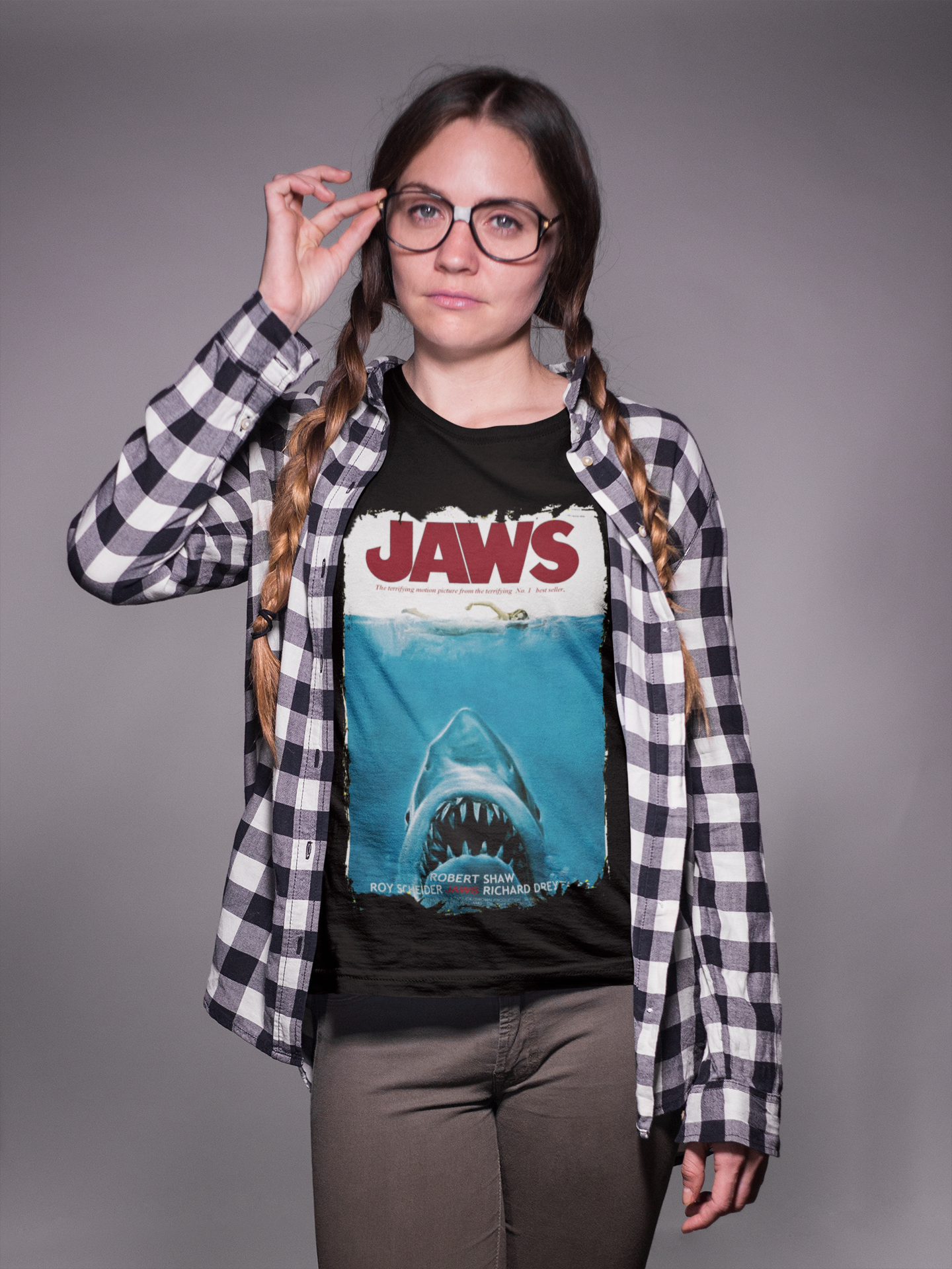 Baby Long Preta Tubarão