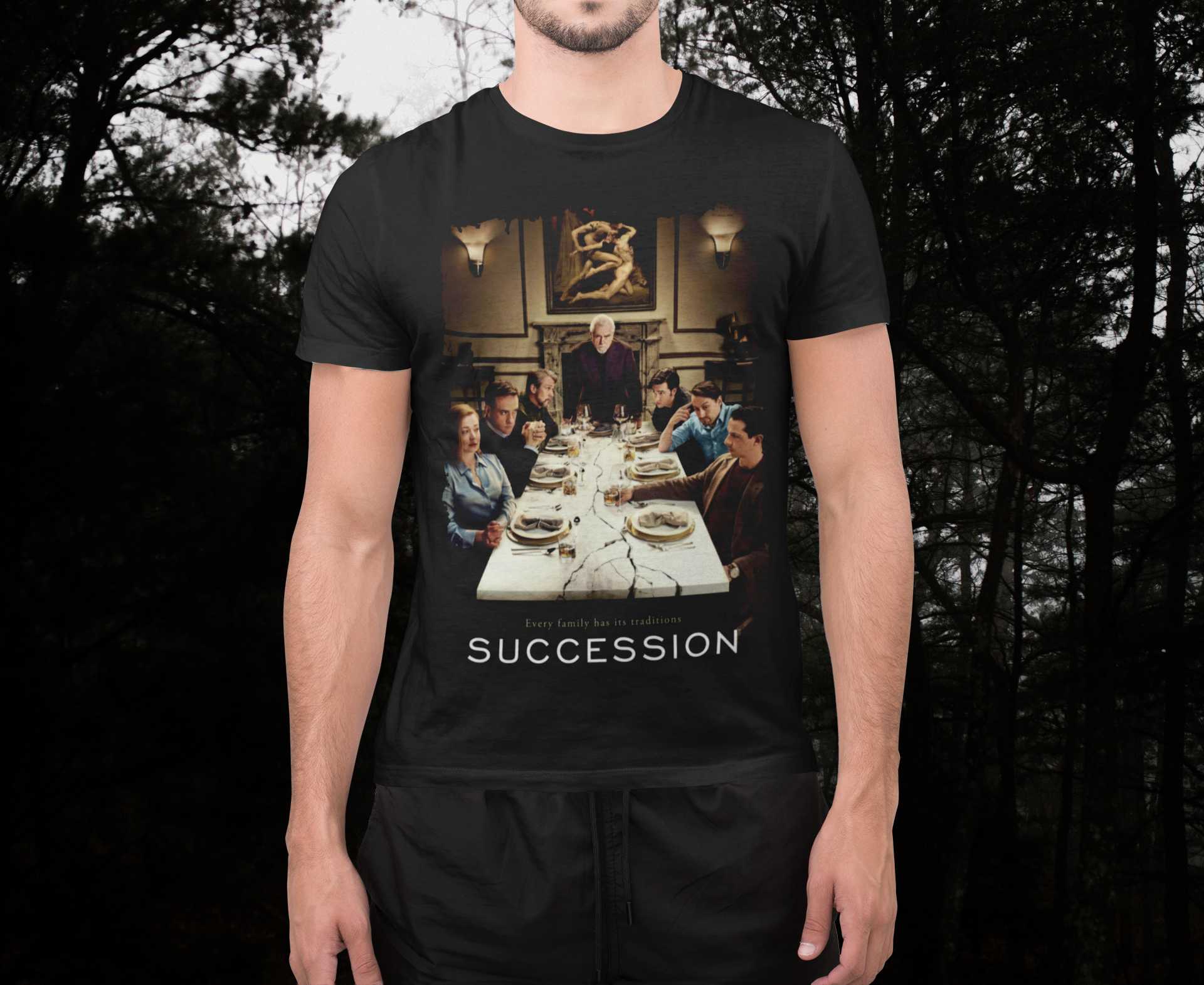 Camisa Preta HBO Succession - Family Traditions
