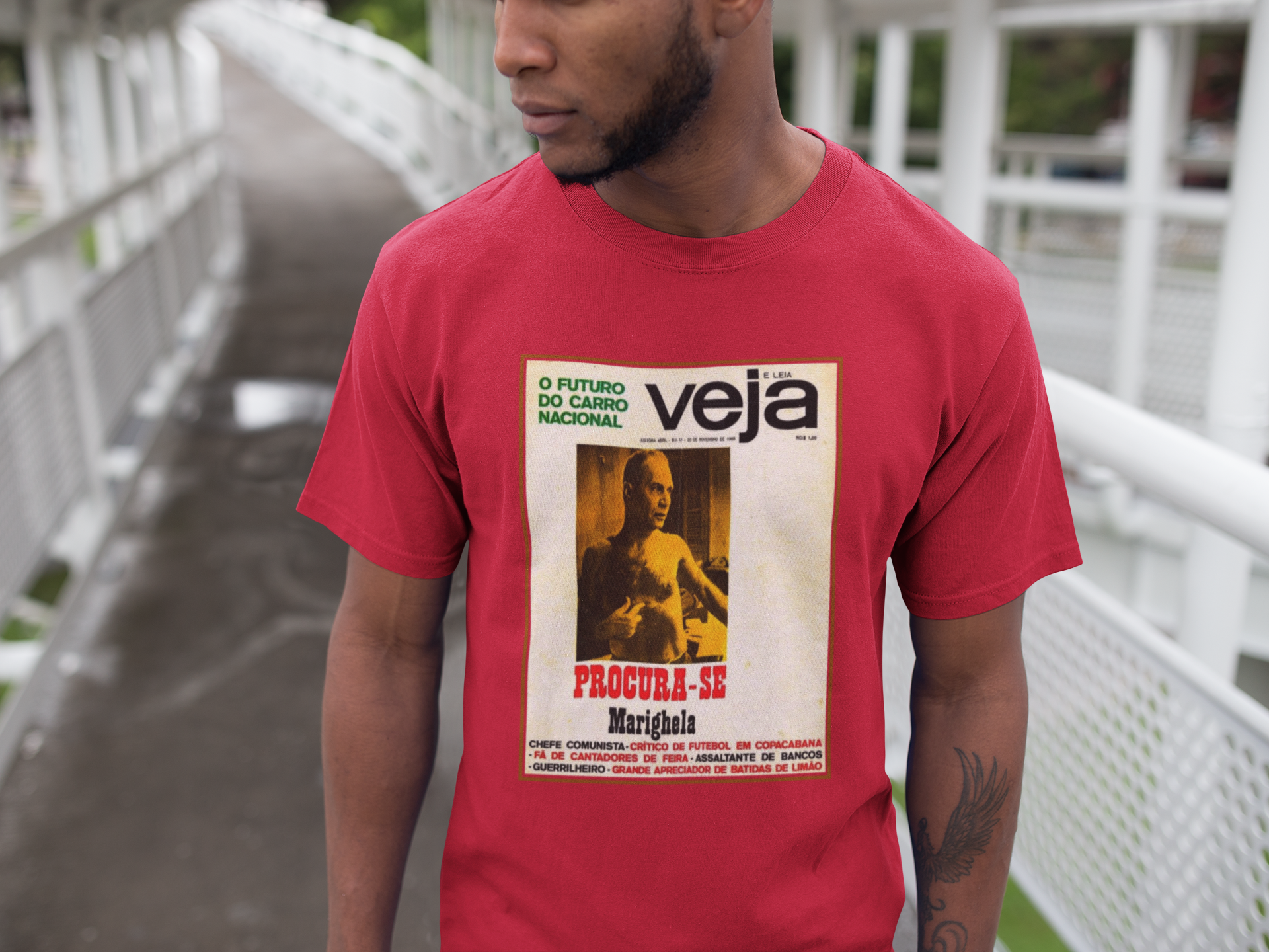 Camisa Vermelha Estonada Marighella