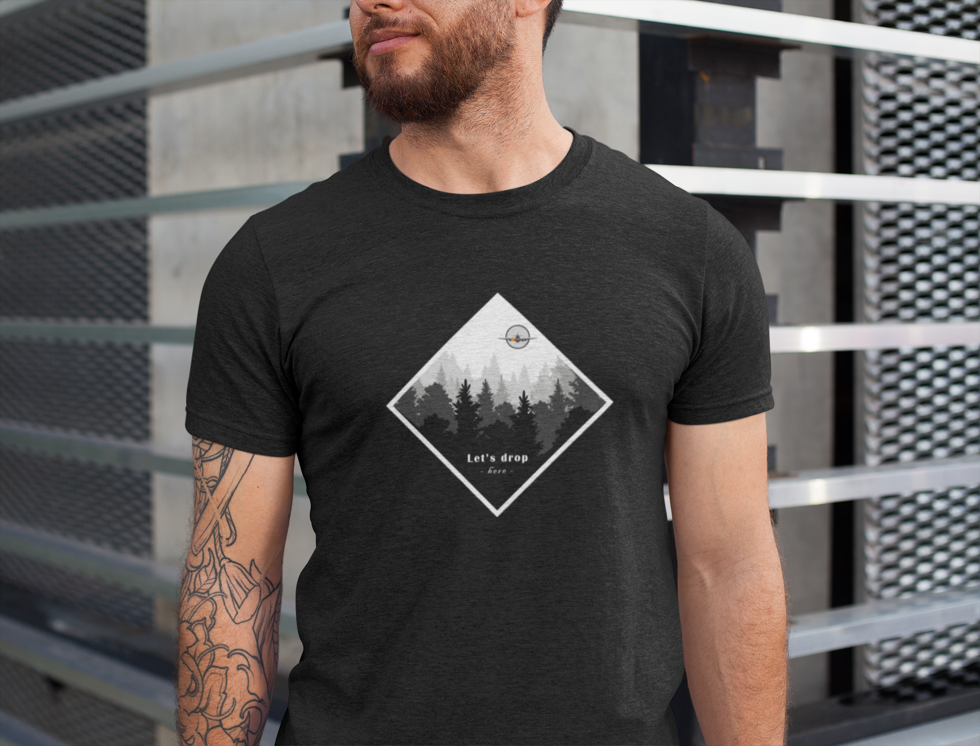 Let's drop - Tecido PRIME Preto