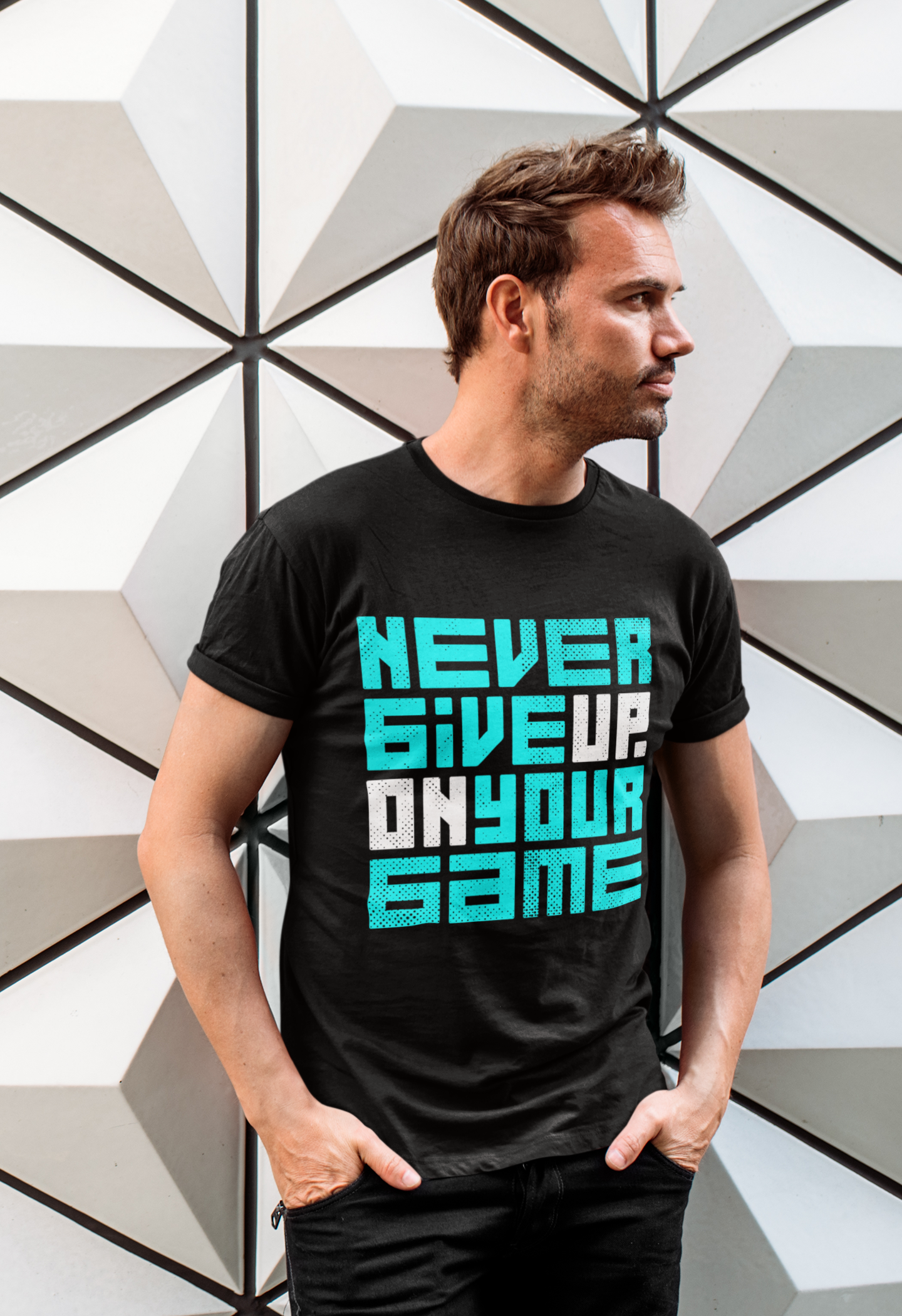 never give up - Tecido PRIME