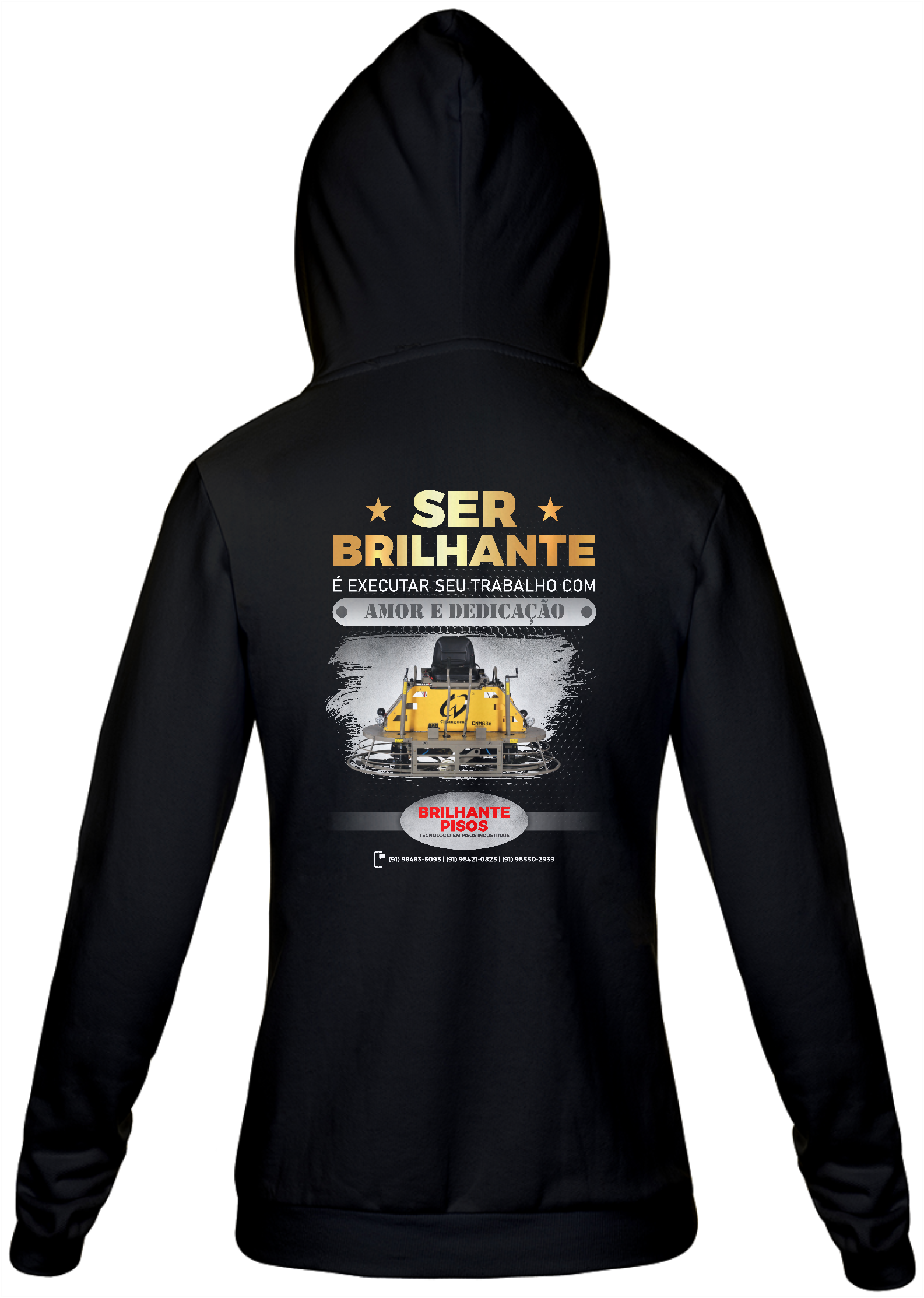 Moletom Zíper na Frente Brilhante Pisos