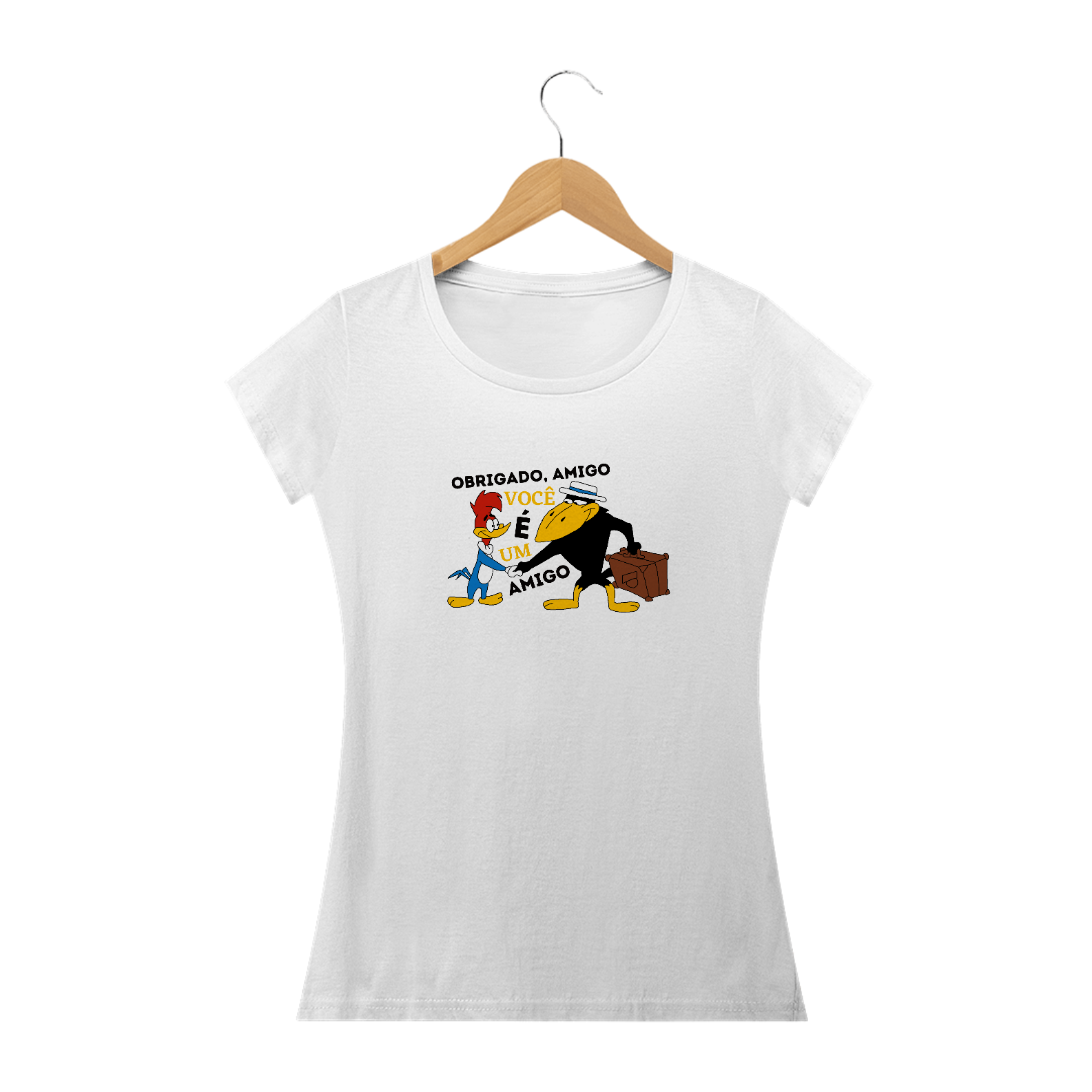 Nome do produto  T-Shirt Feminina - Obrigado amigo
