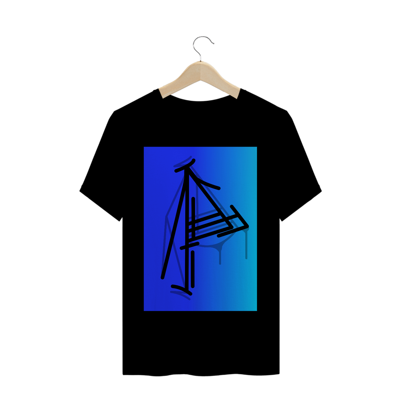 Nome do produto: camisa com desenho grafite, letra P