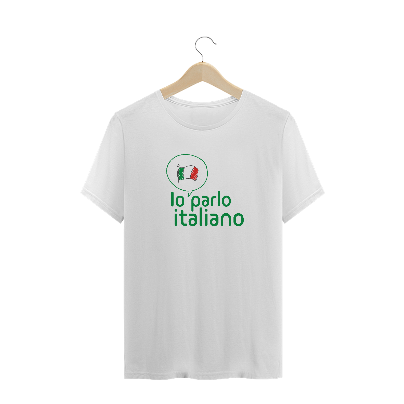 Nome do produto  Camiseta Masculina Io Parlo Italiano