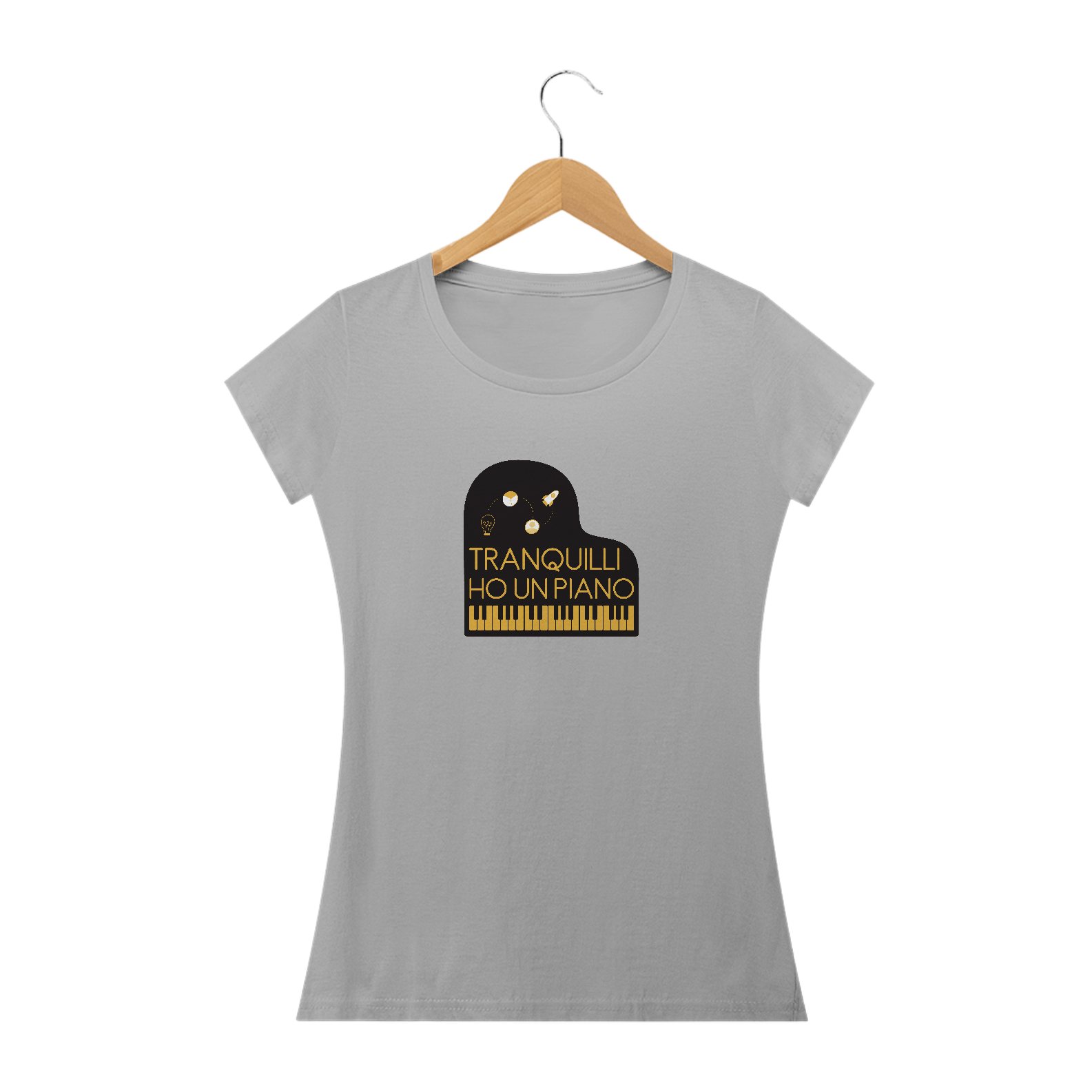Nome do produto  Camiseta Feminina Tranquilli Ho Un Piano