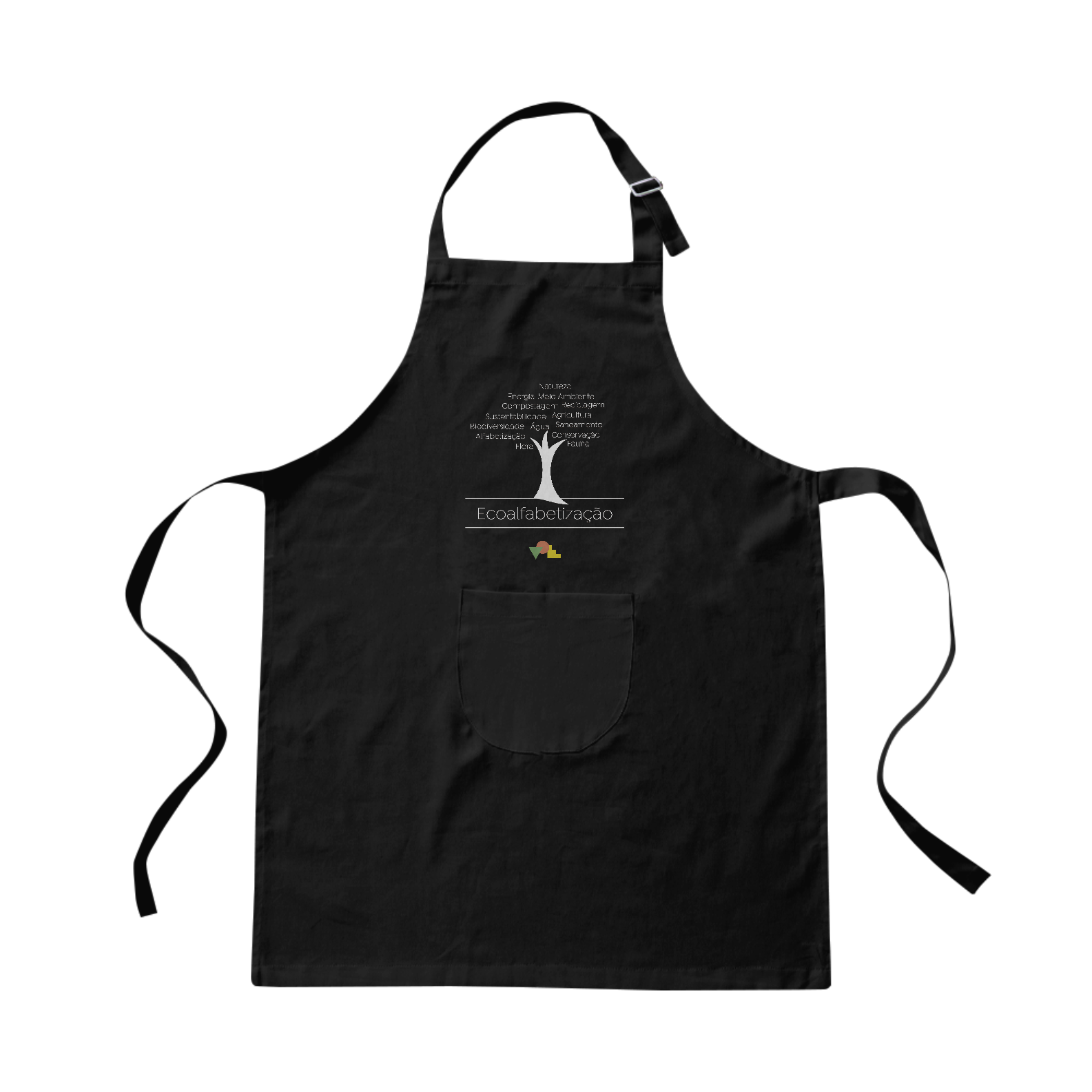 Avental Ecoalfabetização Preto