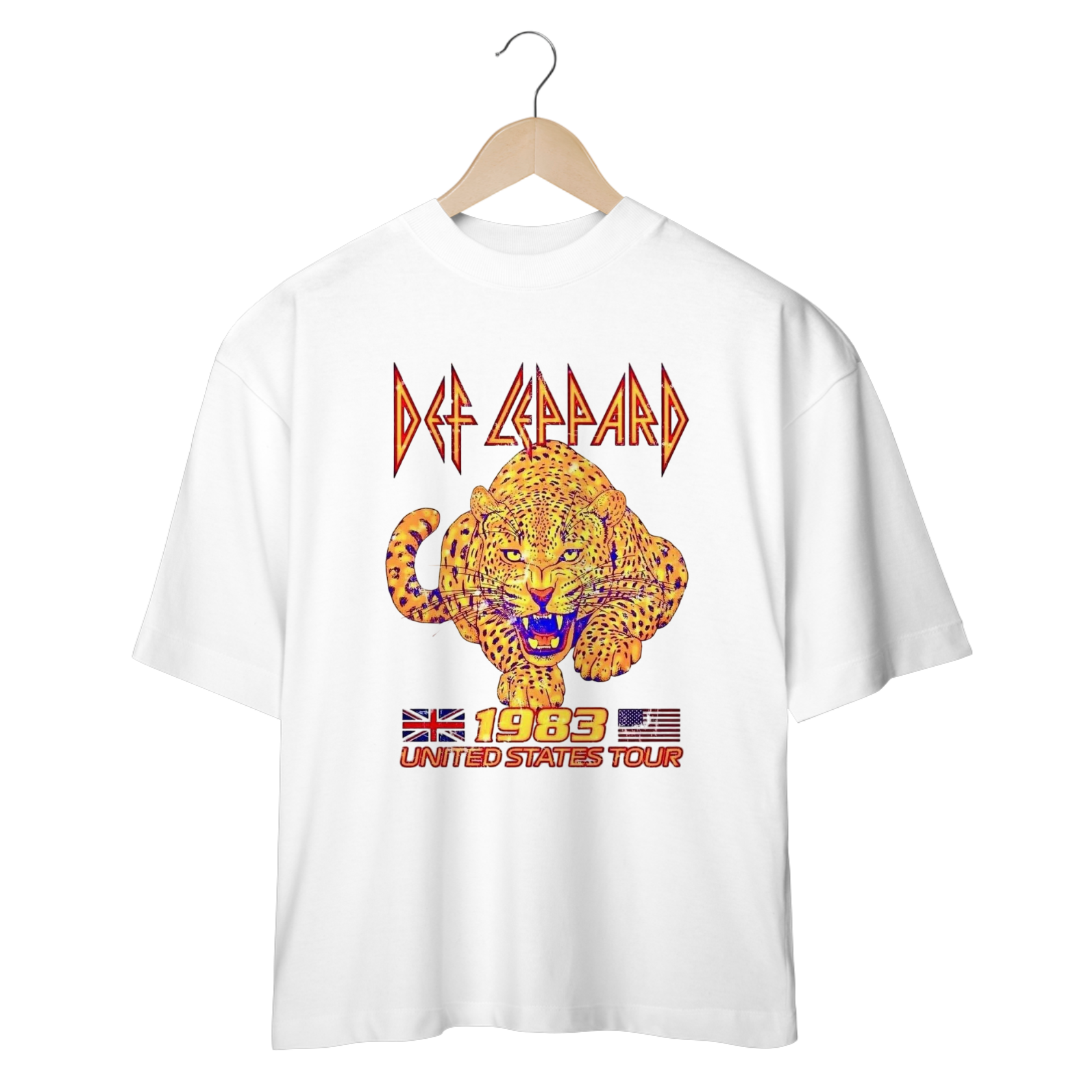 Nome do produto  DEF LEPPARD 83' TOUR OVERSIZED