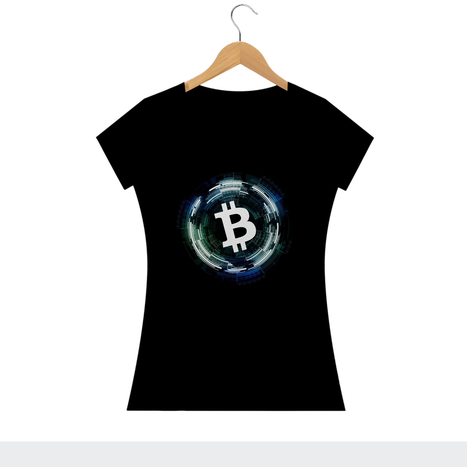 Nome do produto  Camisa Feminina Bitcoin