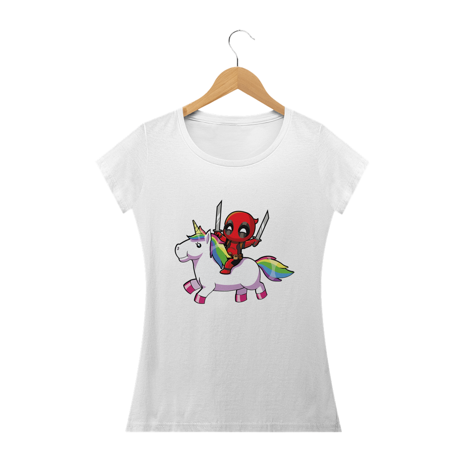 Camiseta Deadpool no Unicórnio