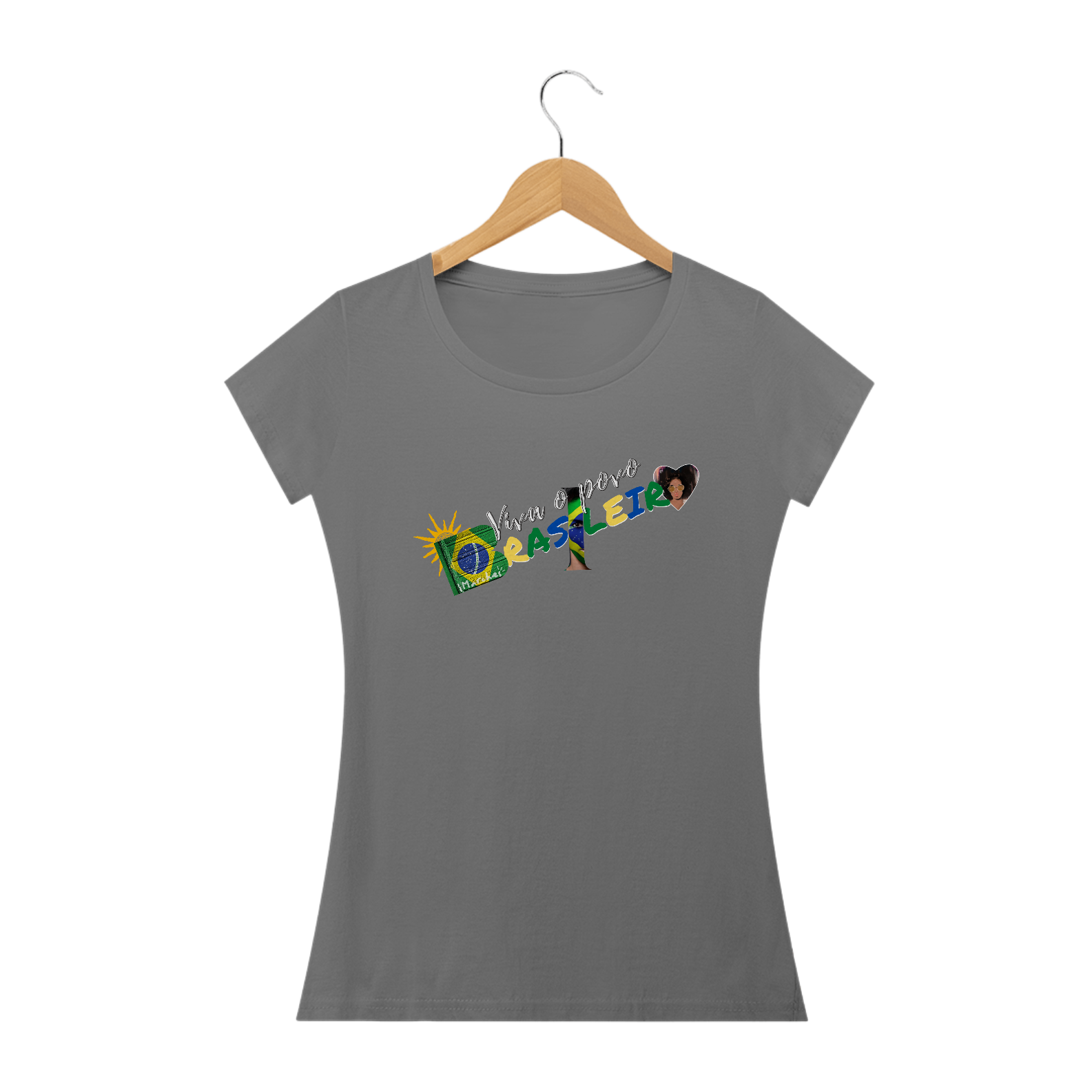 Camiseta Feminina  Viva o Povo Brasileiro