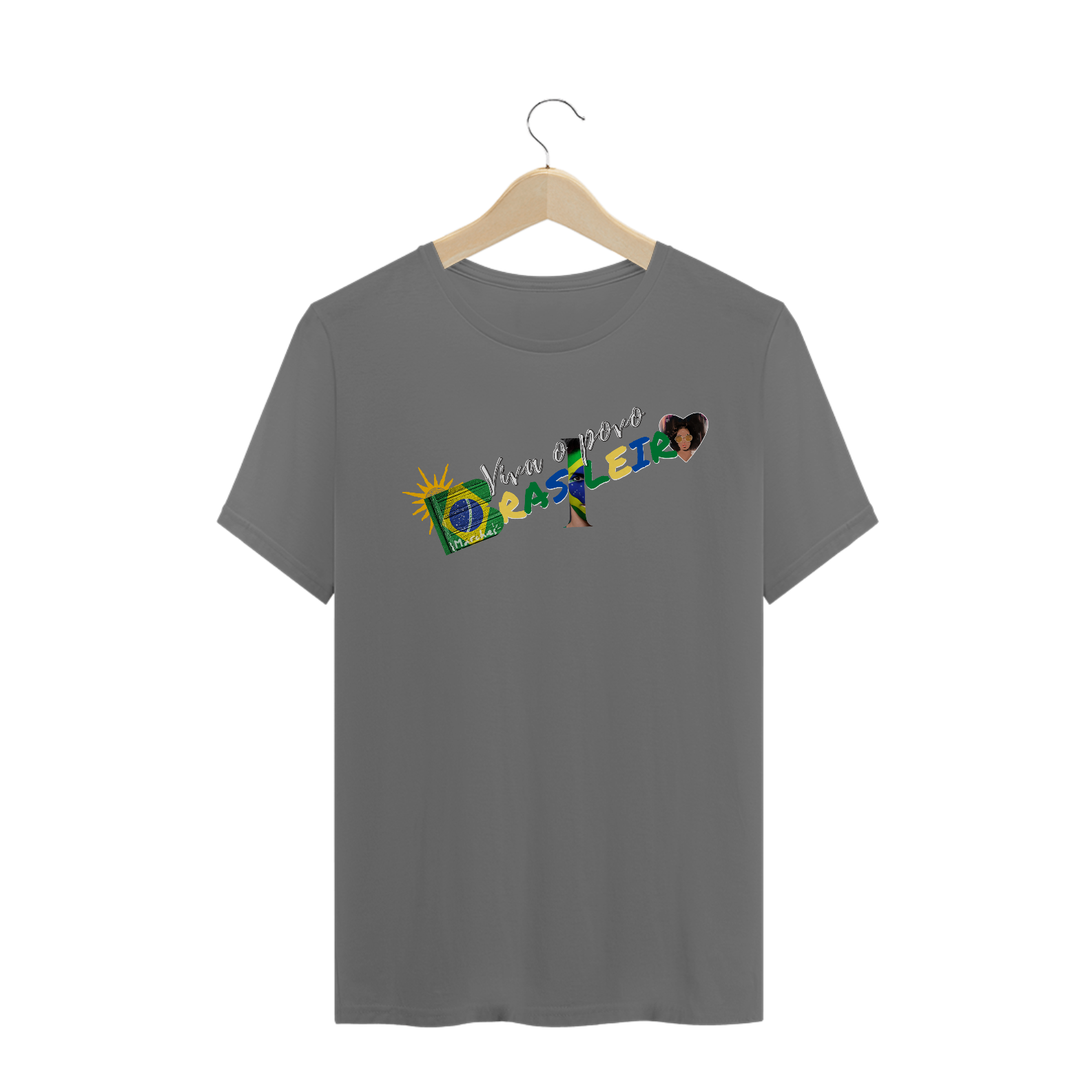 Camiseta Masculina Viva o Povo Brasileiro