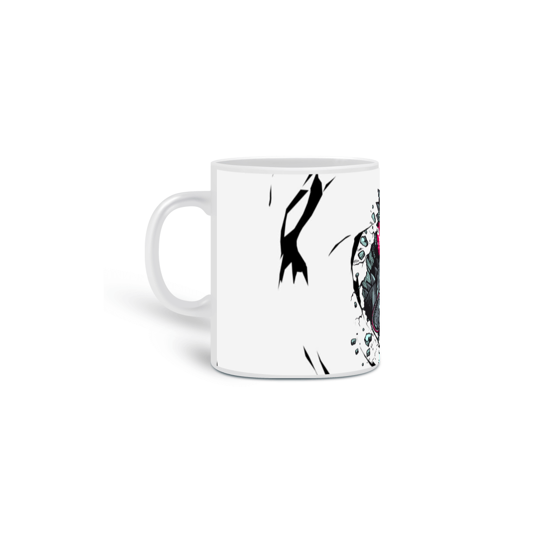 Caneca Dinossauro Rock and roll
