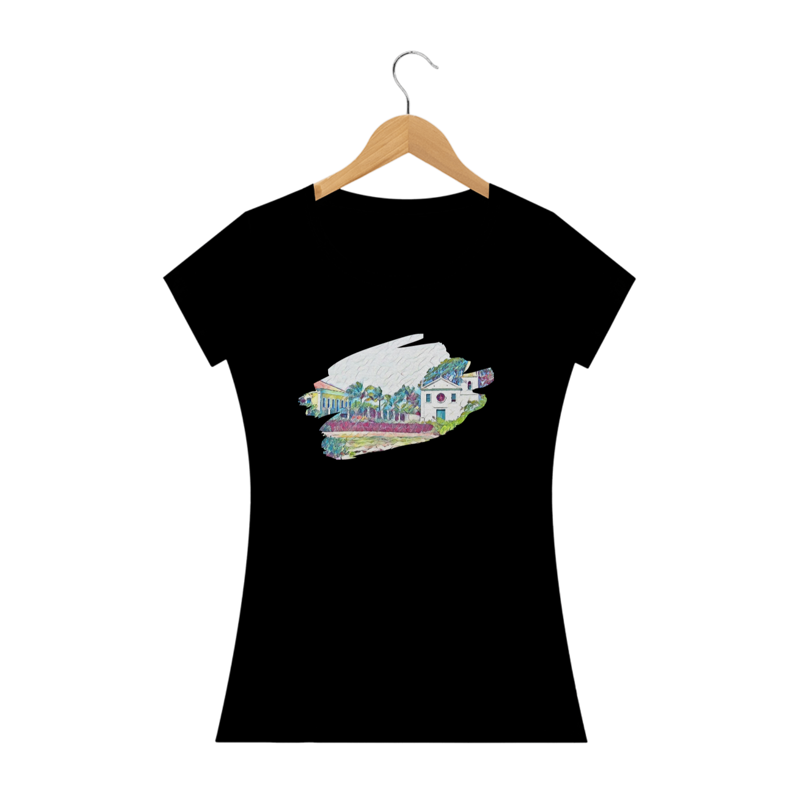Camiseta Feminina Penha Aquarela