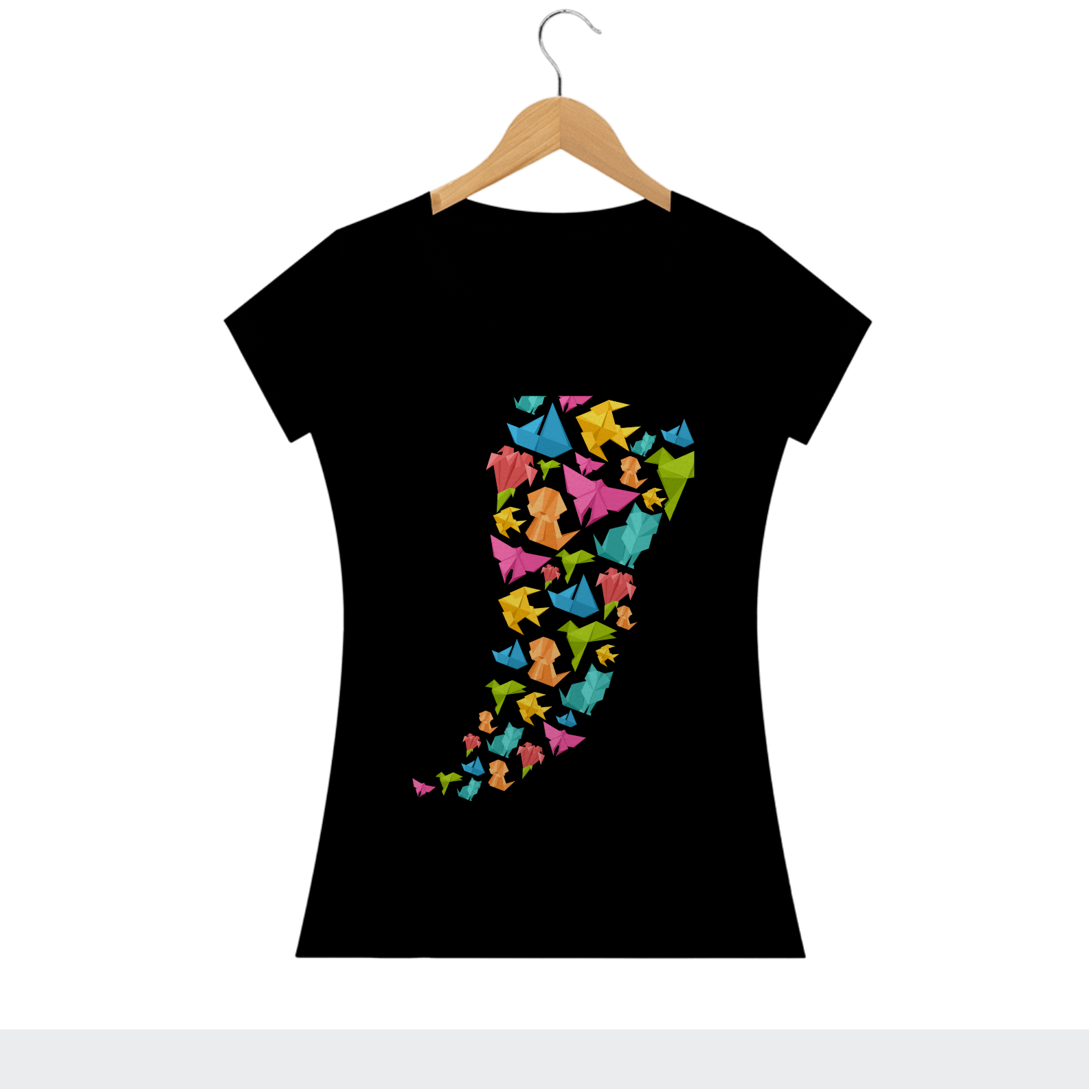 Camiseta Feminina Origami