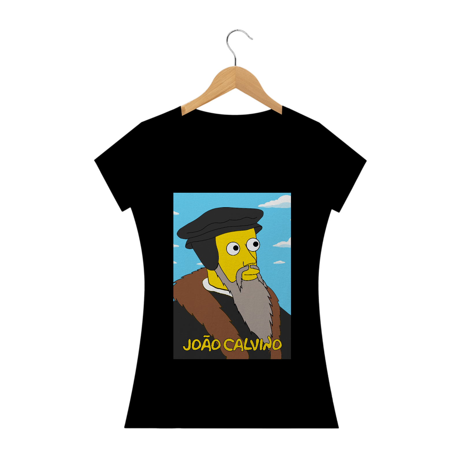 Nome do produto  Camiseta João Calvino Simpsons Feminina