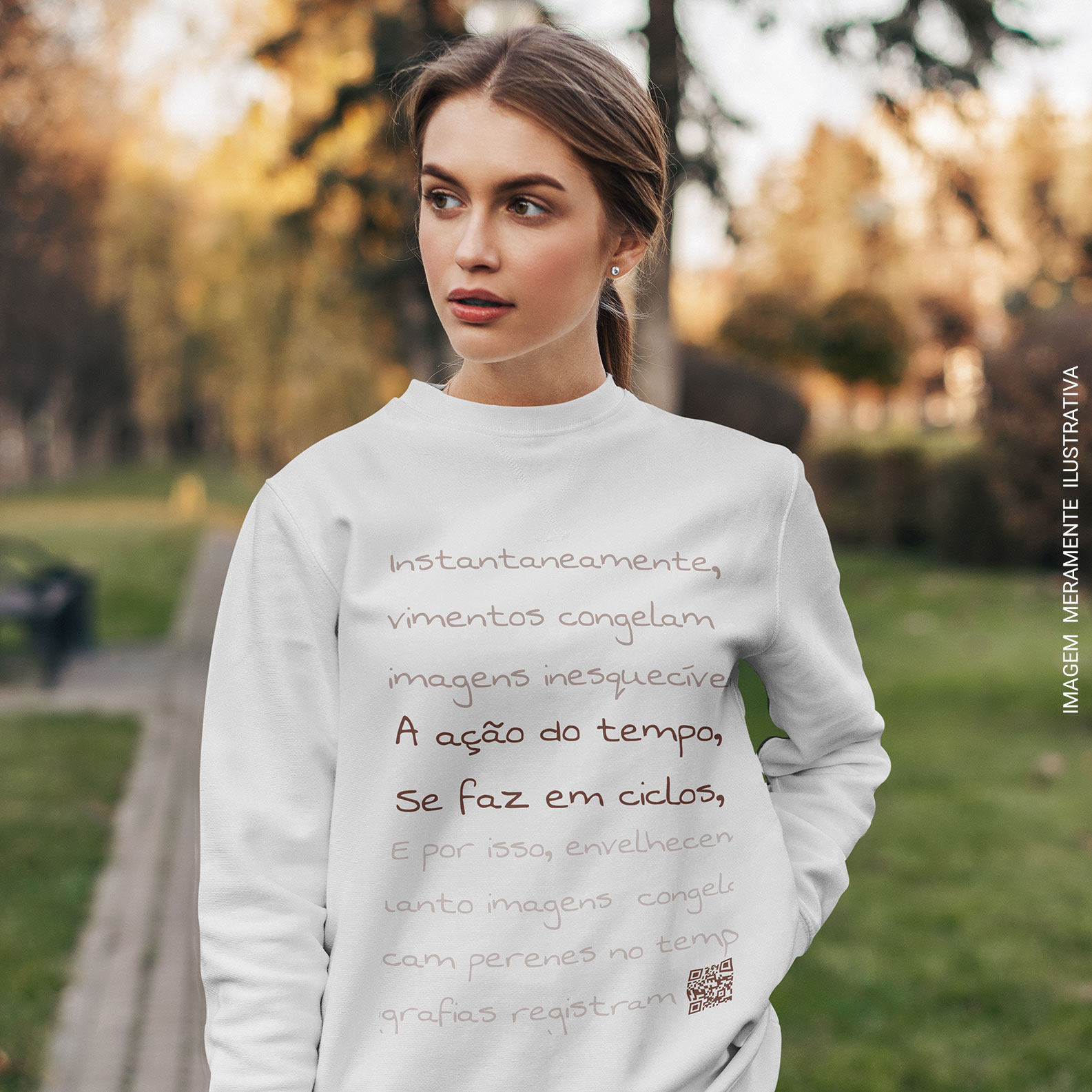 MOLETOM - QR CODE - FOTOGRAFIA - A ação do tempo, se faz em ciclos