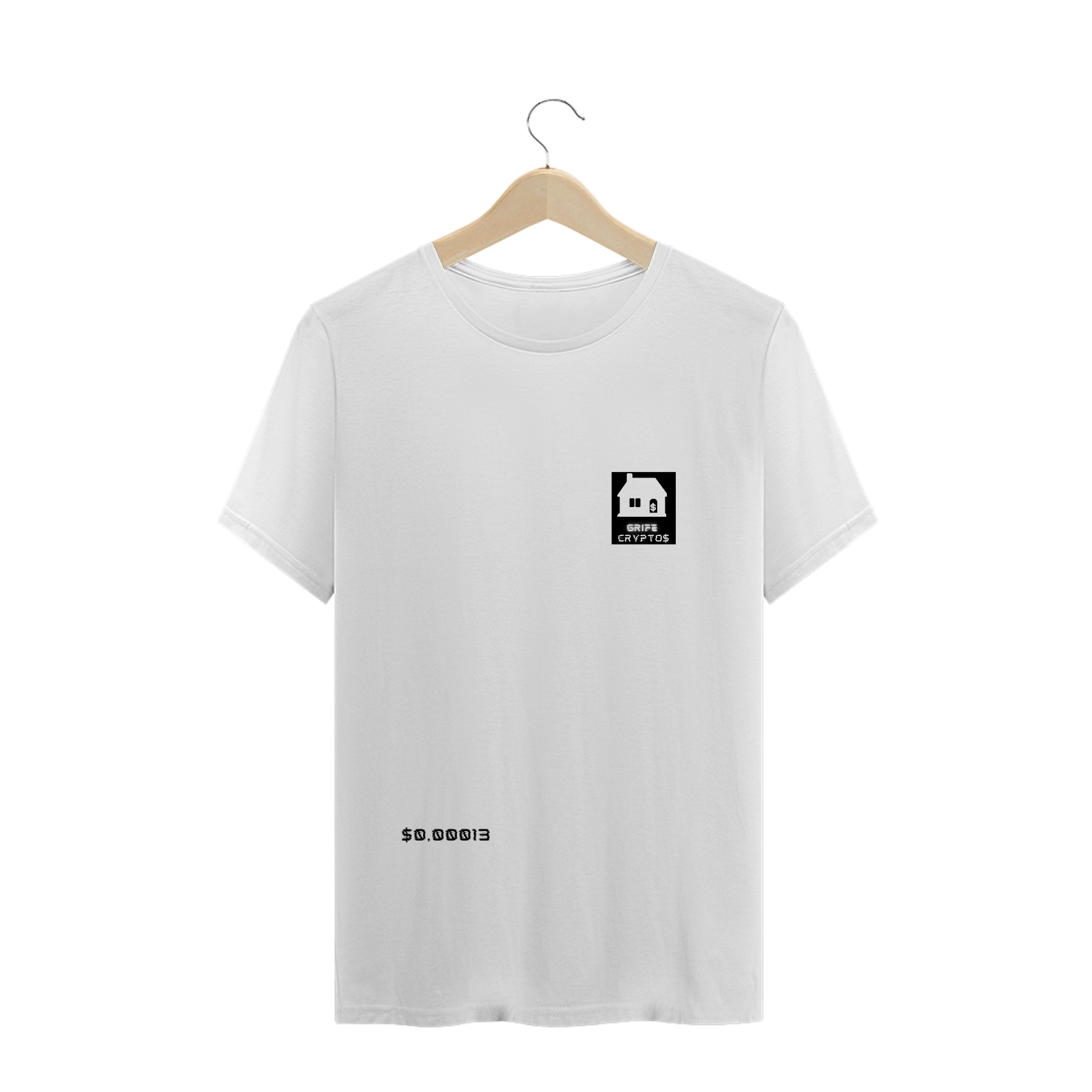 Nome do produto  Camiseta GRIFE CRYPTOS $0,00013 Branca