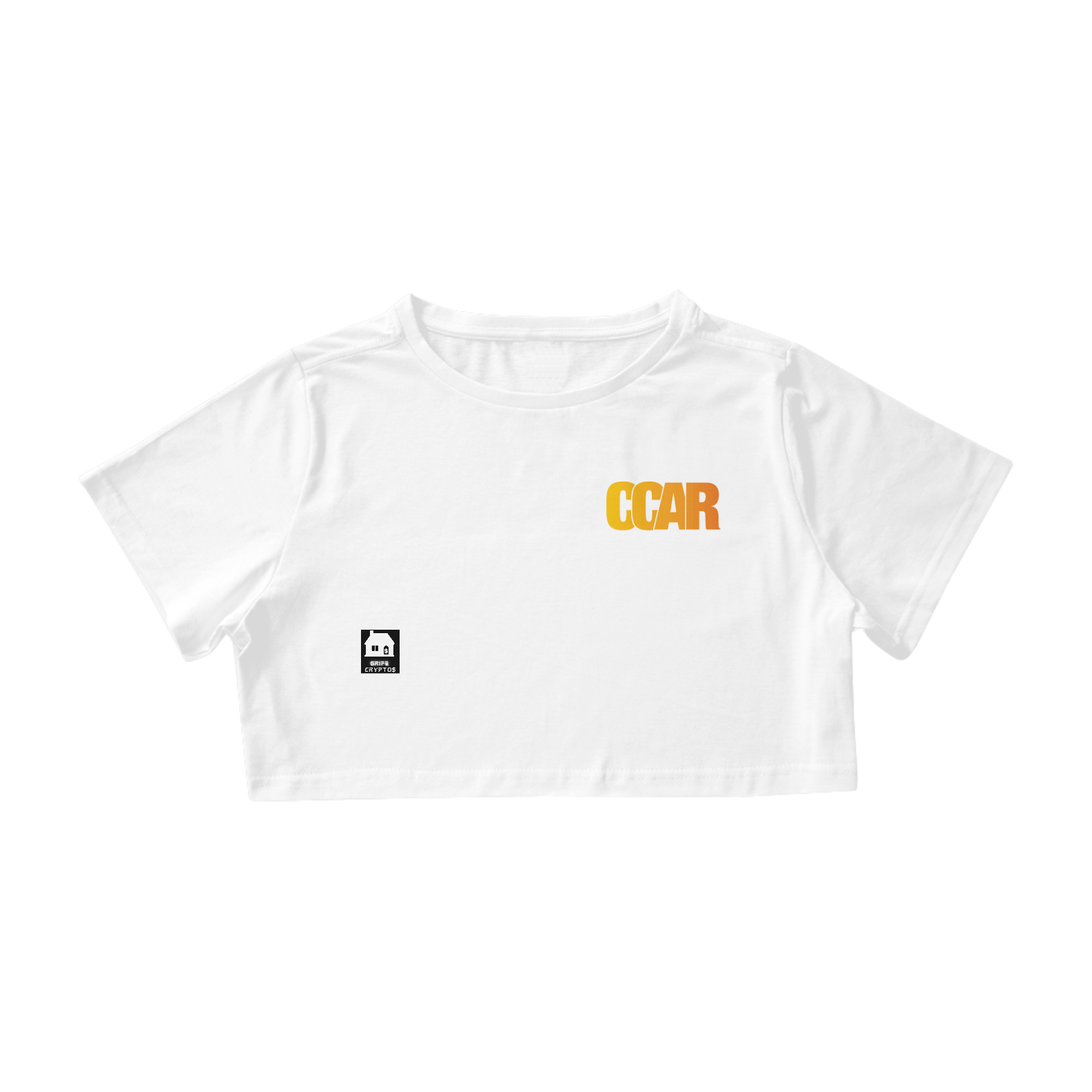 Nome do produto  Camisa Cropped Ccar GRIFE CRYPTO Branco