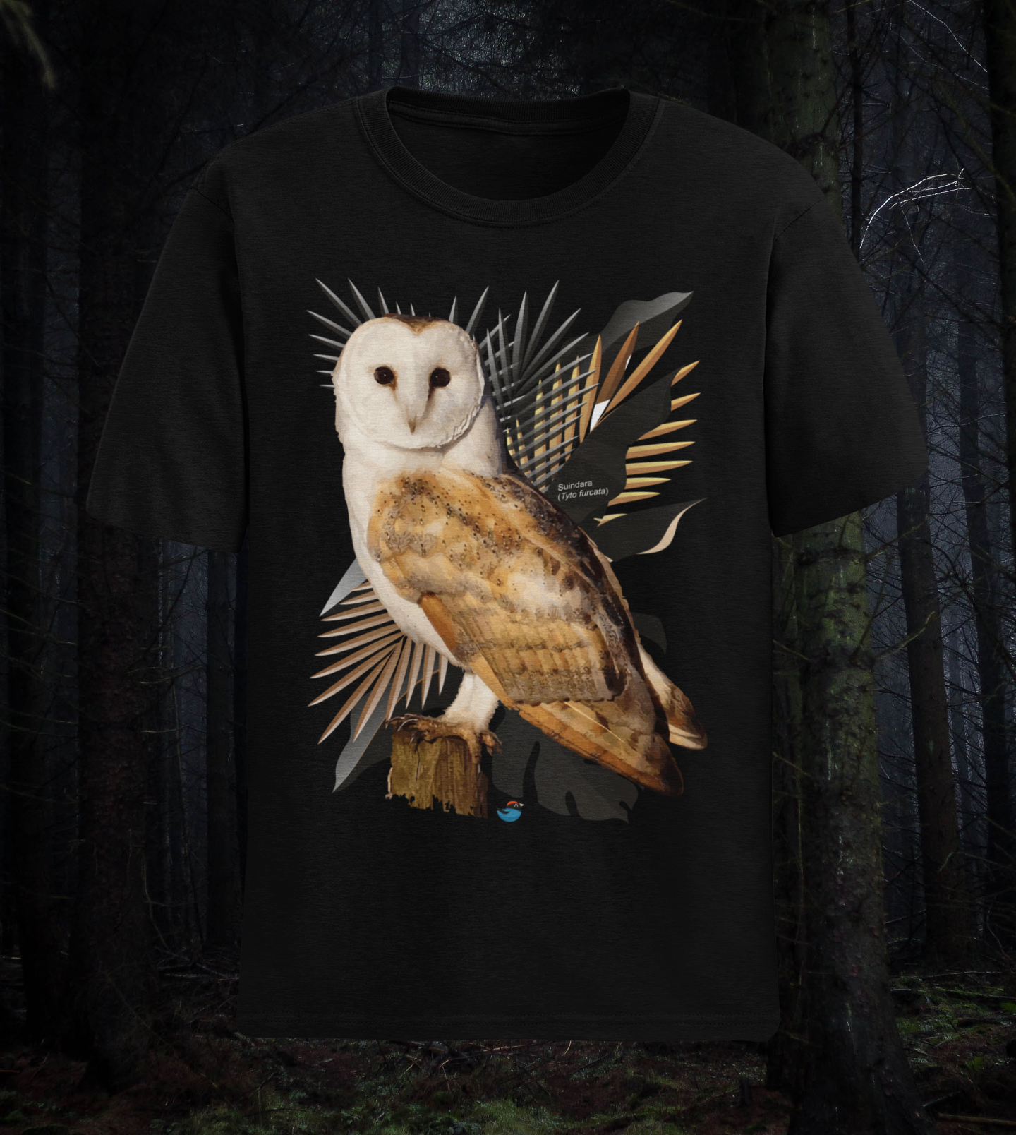 Nome do produto  Camiseta Masculina - suindara (Tyto furcata)