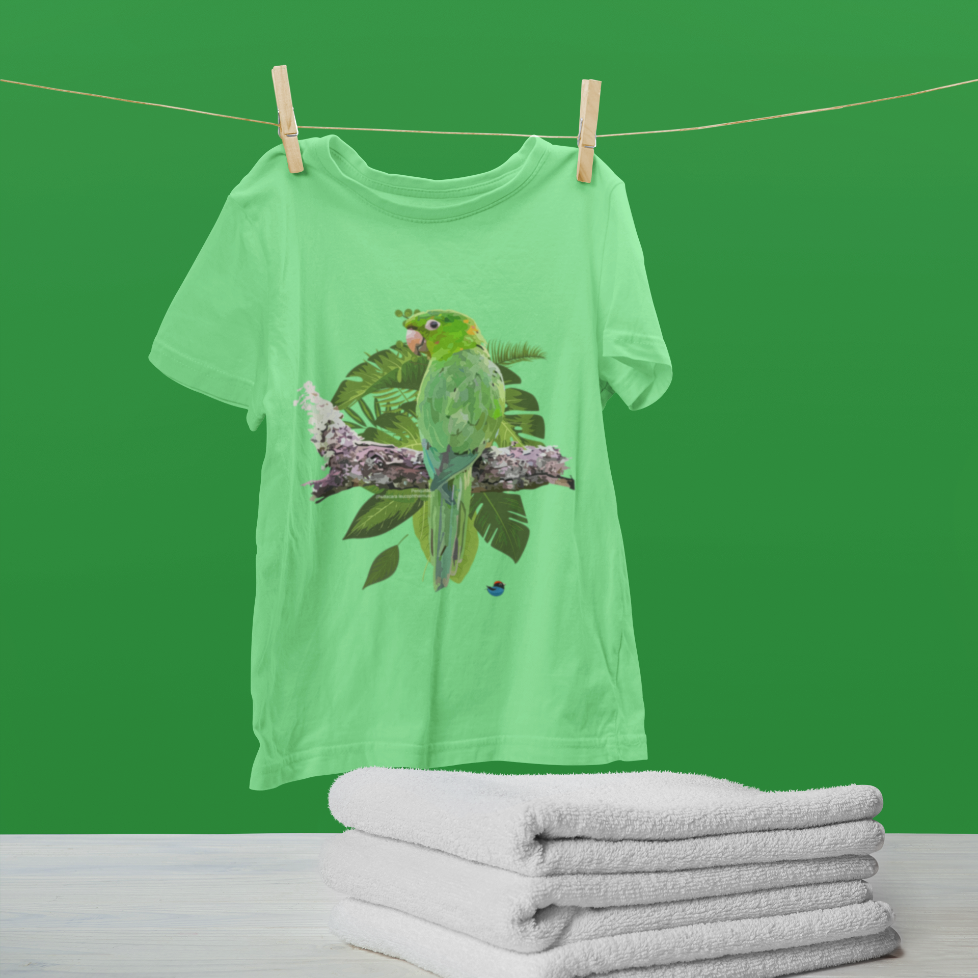 Nome do produto  Camiseta Masculina - Periquitão (Psittacara leucophthalmus)