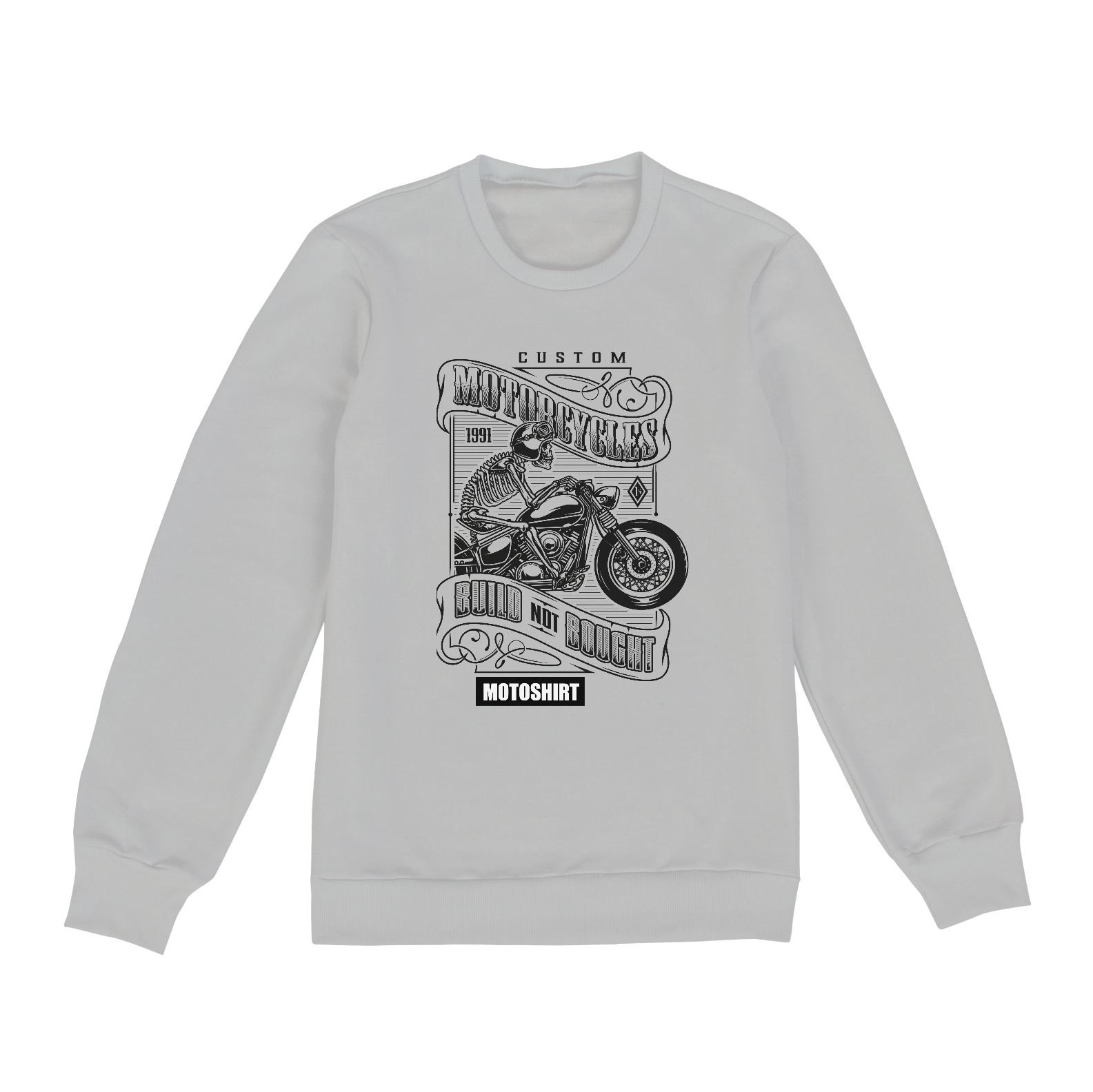 Nome do produto  Motorcycles Custom Crazy Black Moletom