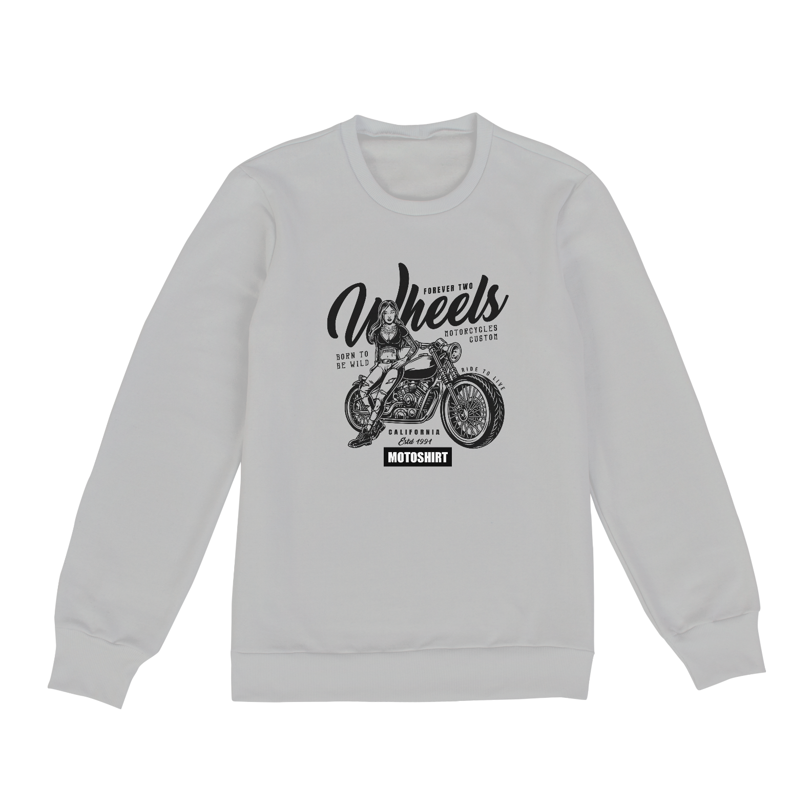 Nome do produto  Forever two Wheels Black Moletom