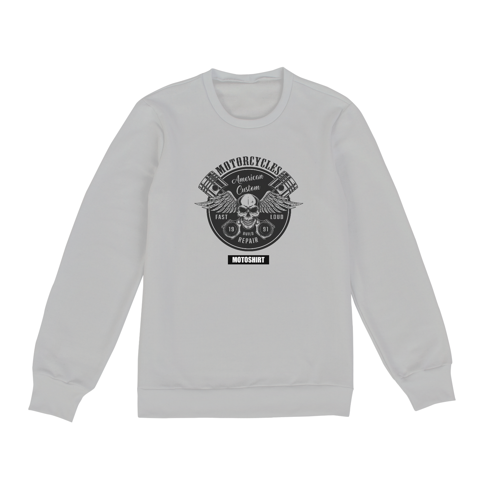 Nome do produto  Motorcycle American Custom Black Moletom